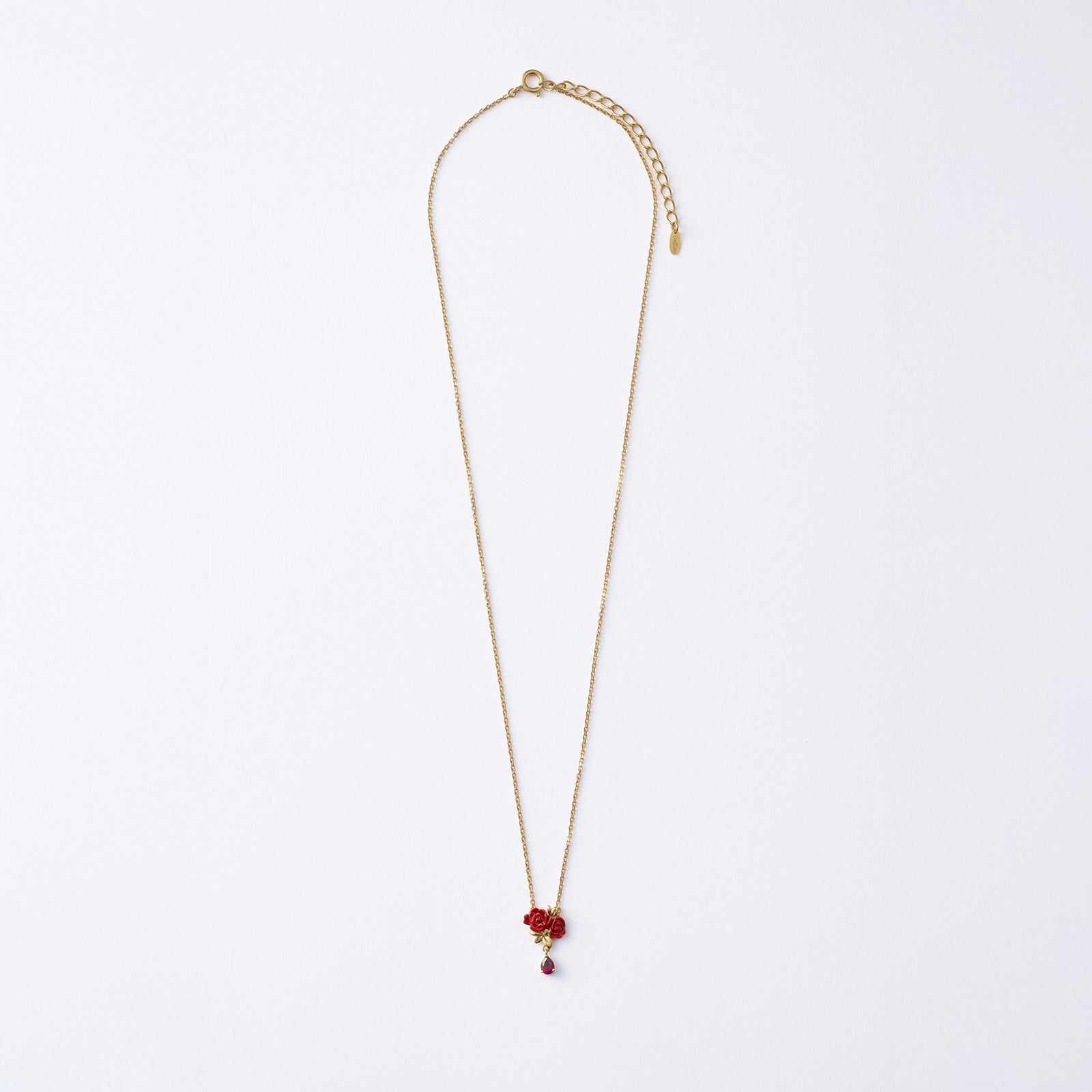 イエローゴールド×エナメル ネックレス Bows&Rose