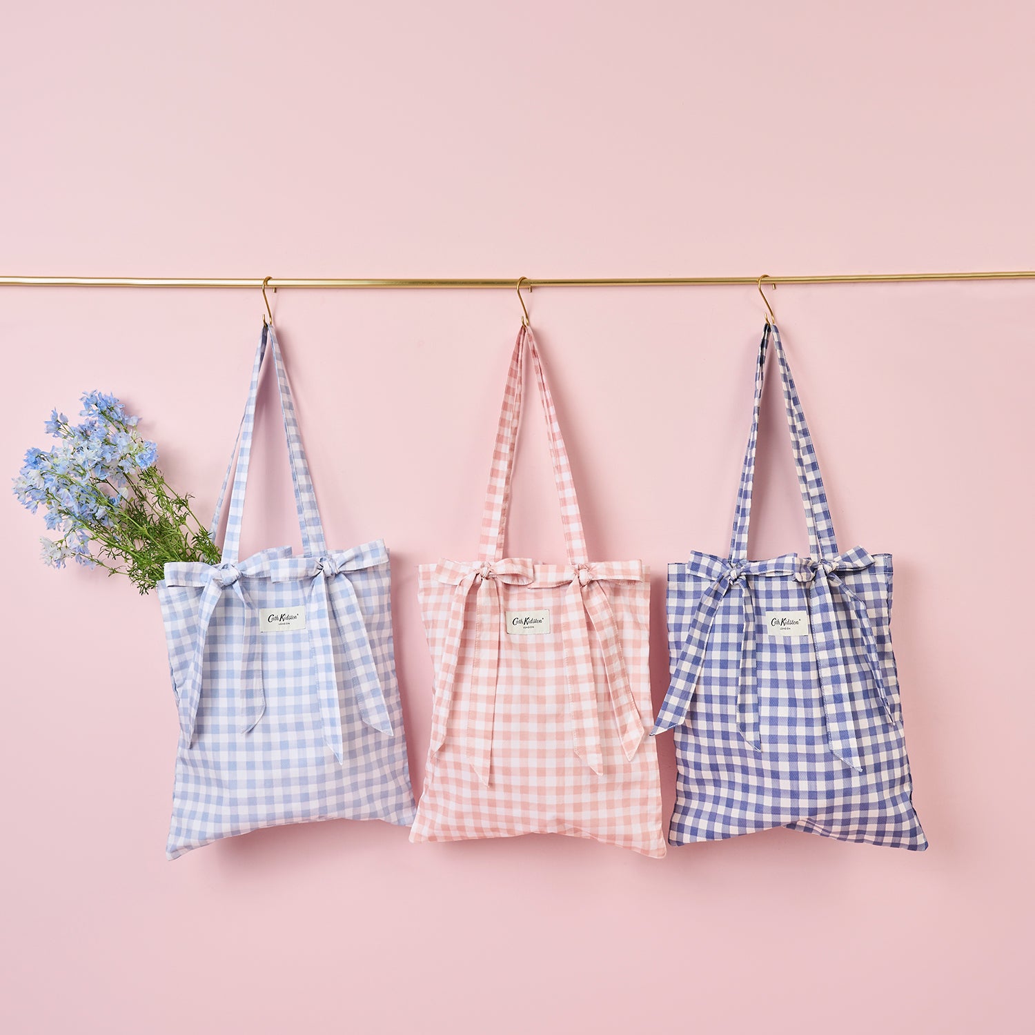 リボントートバッグ Painted Gingham