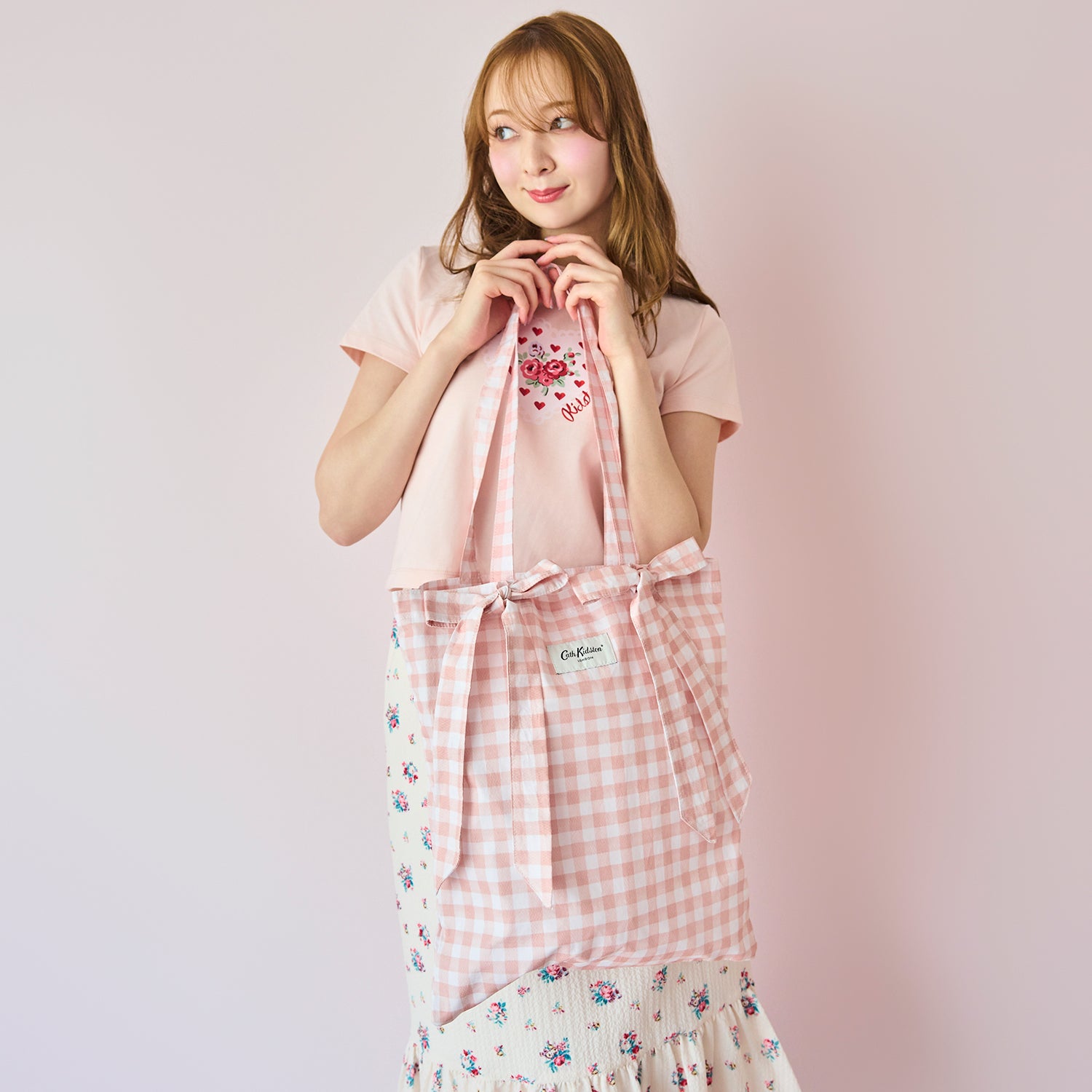 リボントートバッグ Painted Gingham
