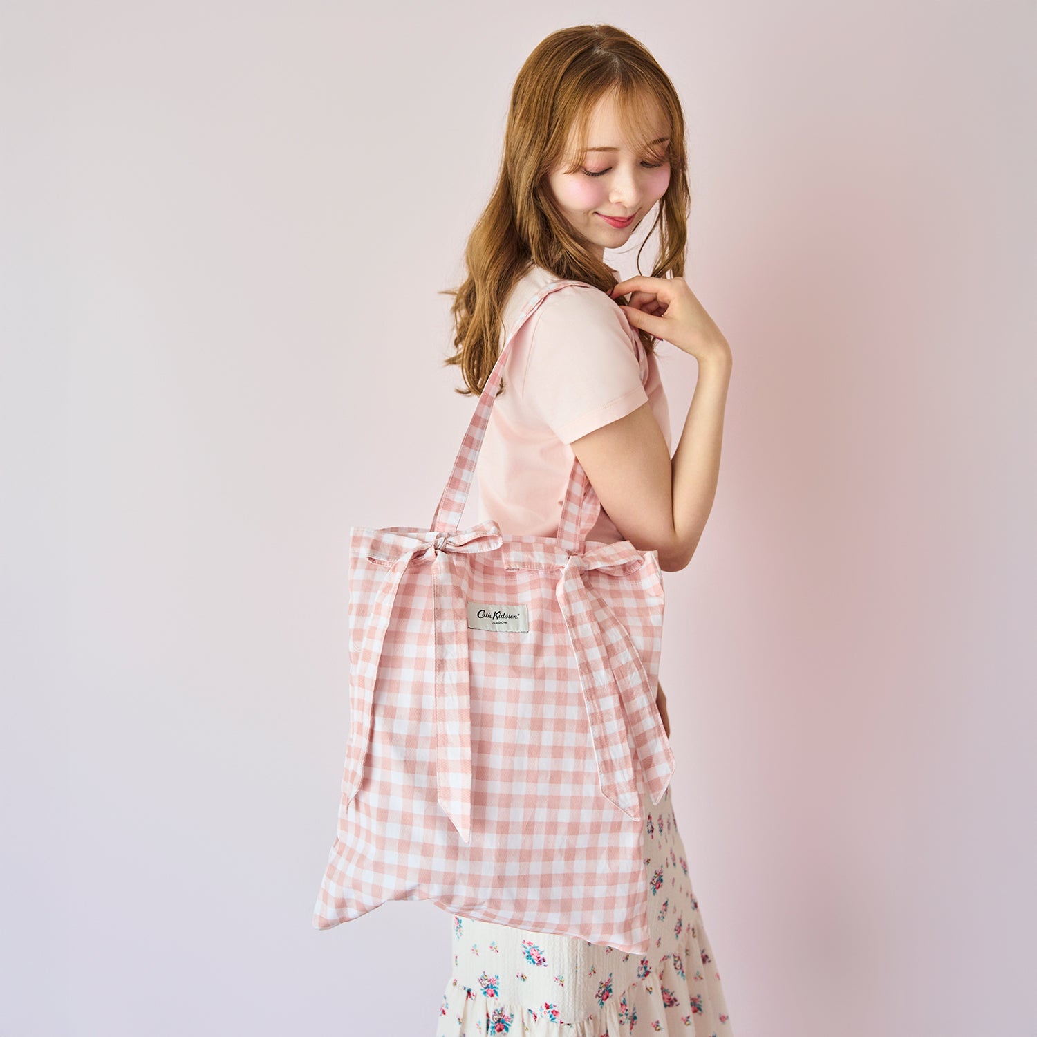 リボントートバッグ Painted Gingham