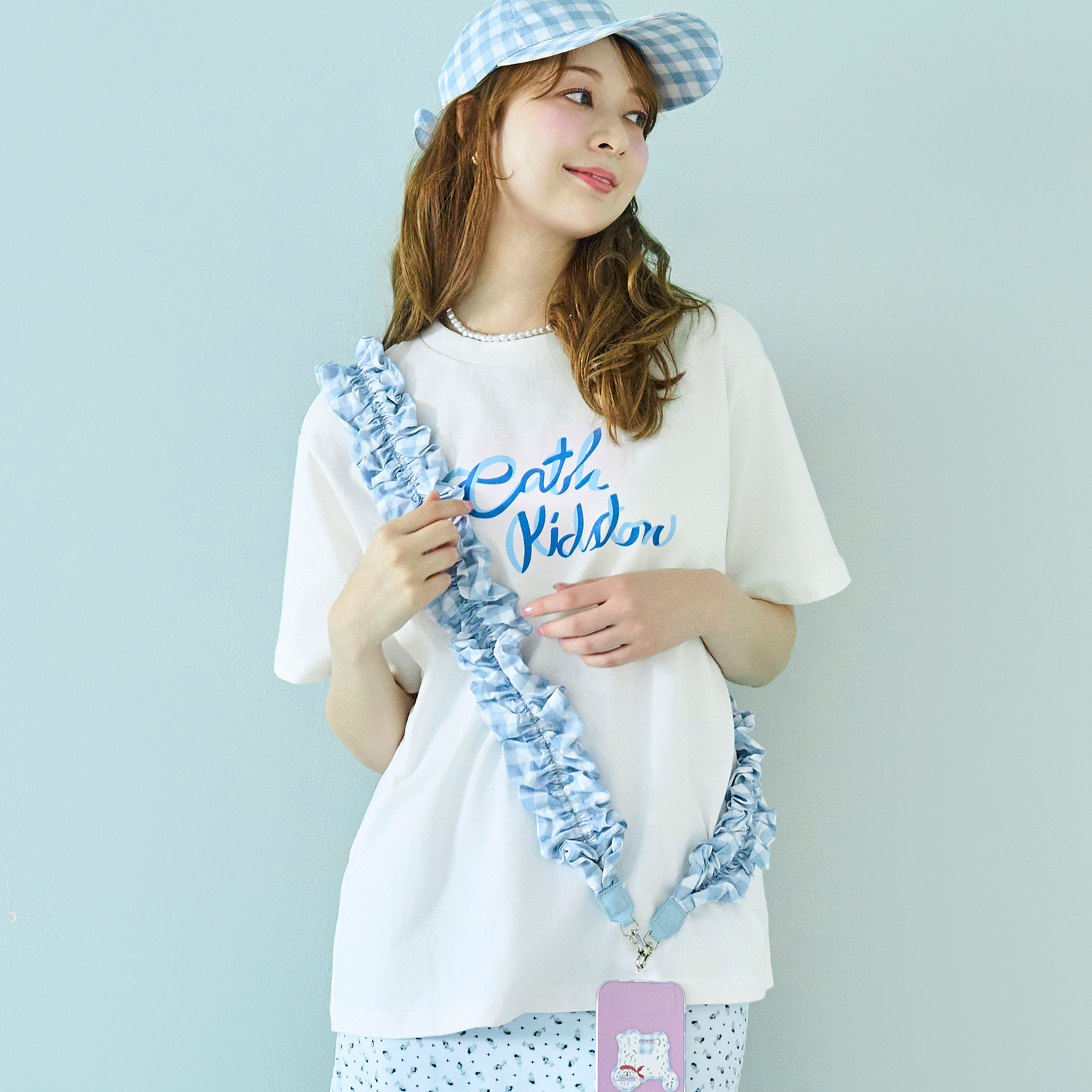 ギャザーショルダーストラップ Painted Gingham