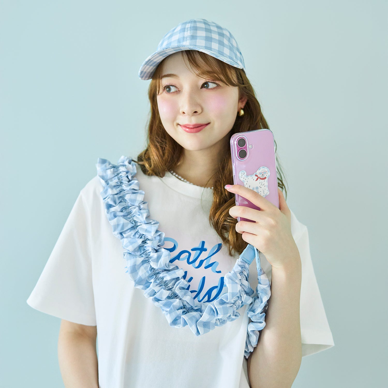 ギャザーショルダーストラップ Painted Gingham | Cath Kidston 日本