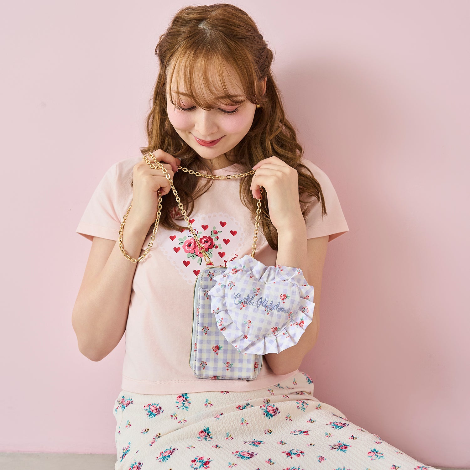 ハートフリルポーチチャーム