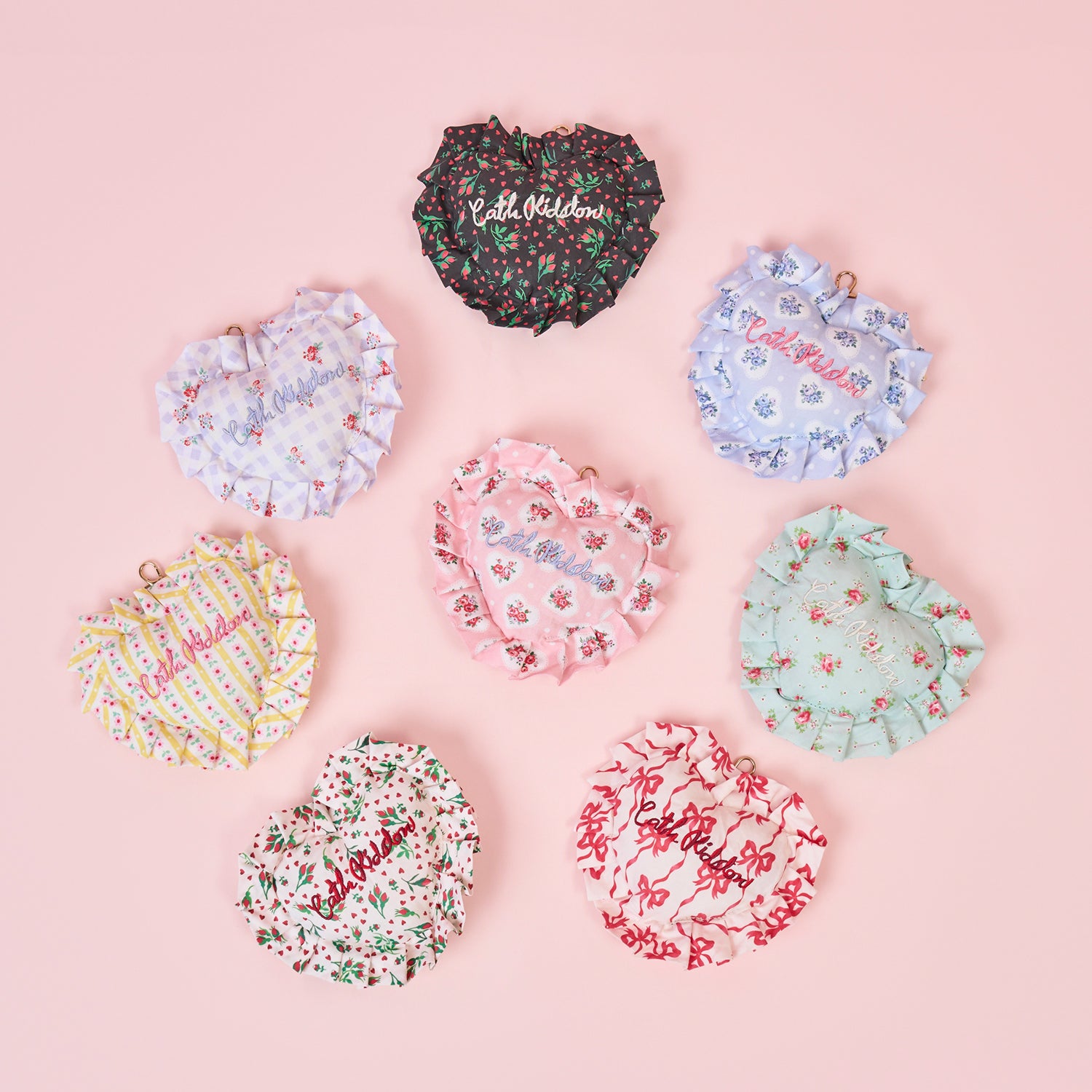 スクエアトートバッグ+ハートフリルポーチチャーム