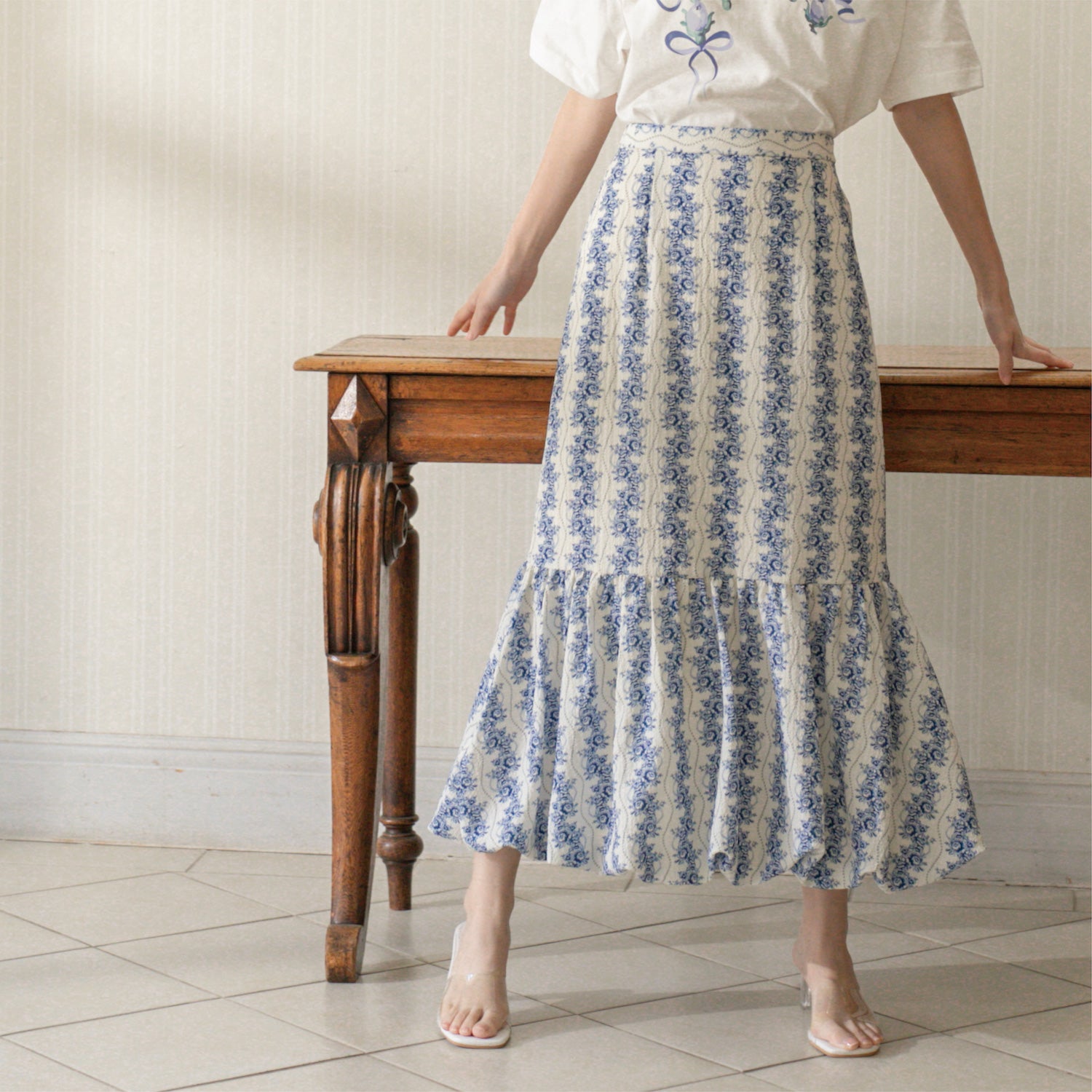 バルーンマーメイドスカート Rose Pearl Miniature