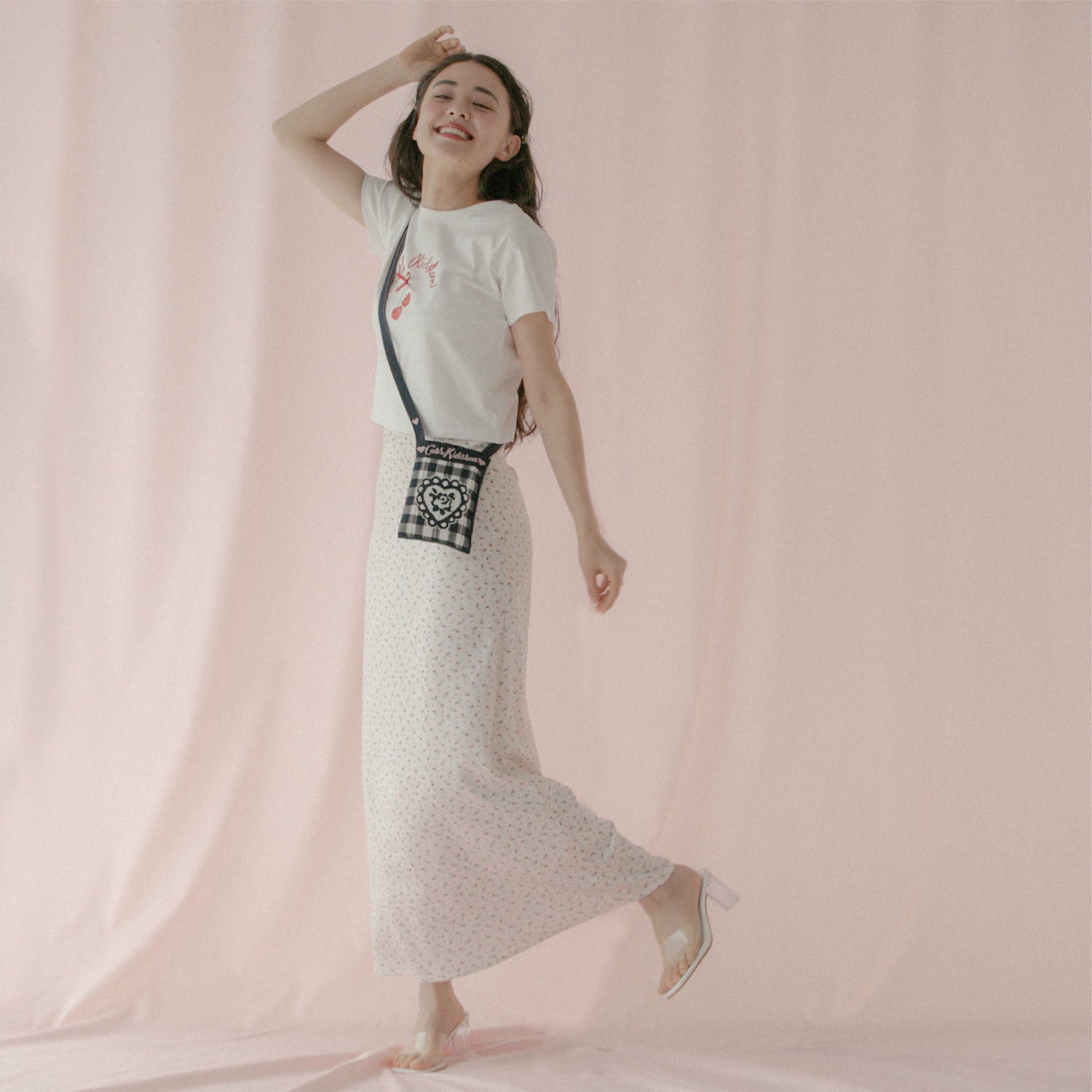 CK×KNT365 Me-Knitty Gingham Rose