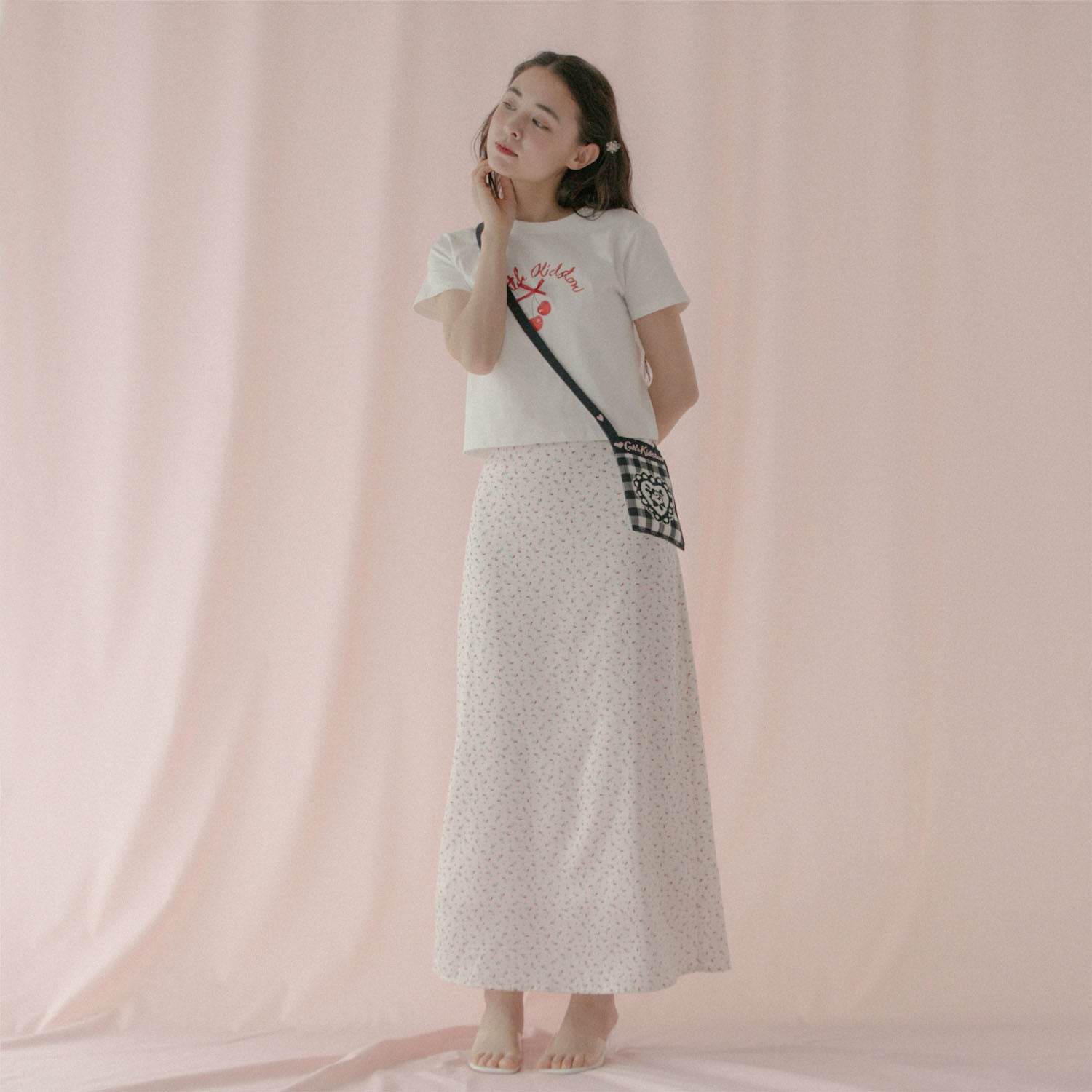 CK×KNT365 Me-Knitty Gingham Rose