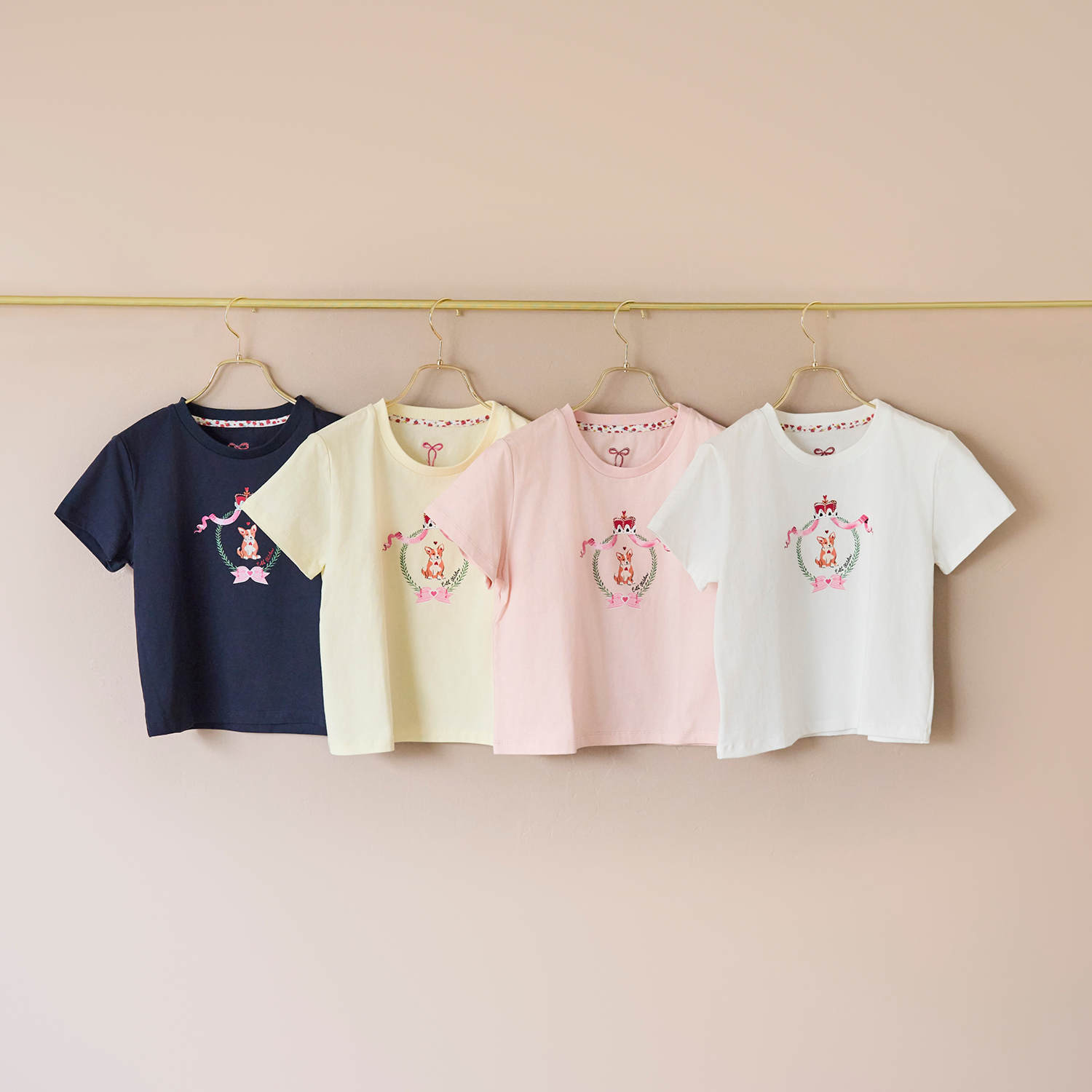 コンパクトTシャツ Royal Corgi