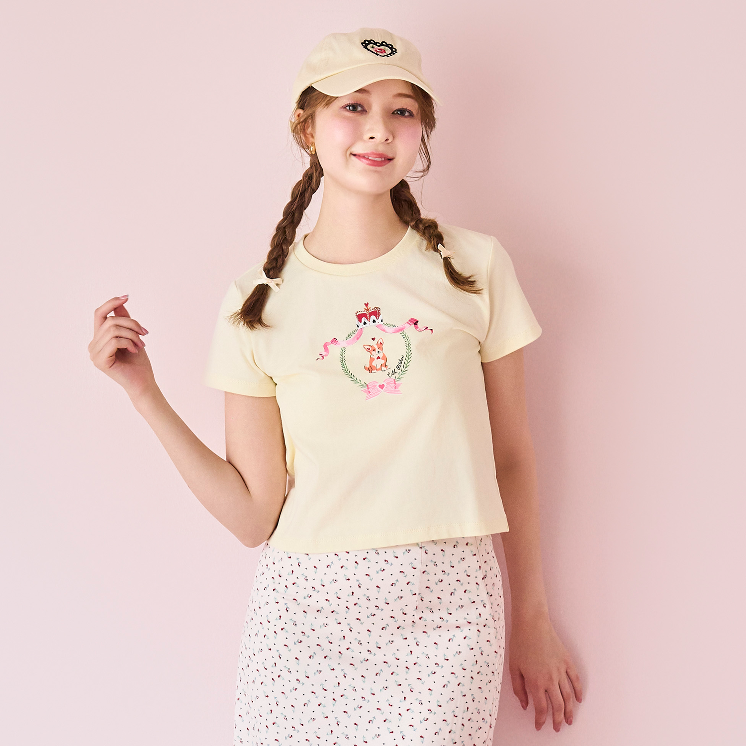 コンパクトTシャツ Royal Corgi