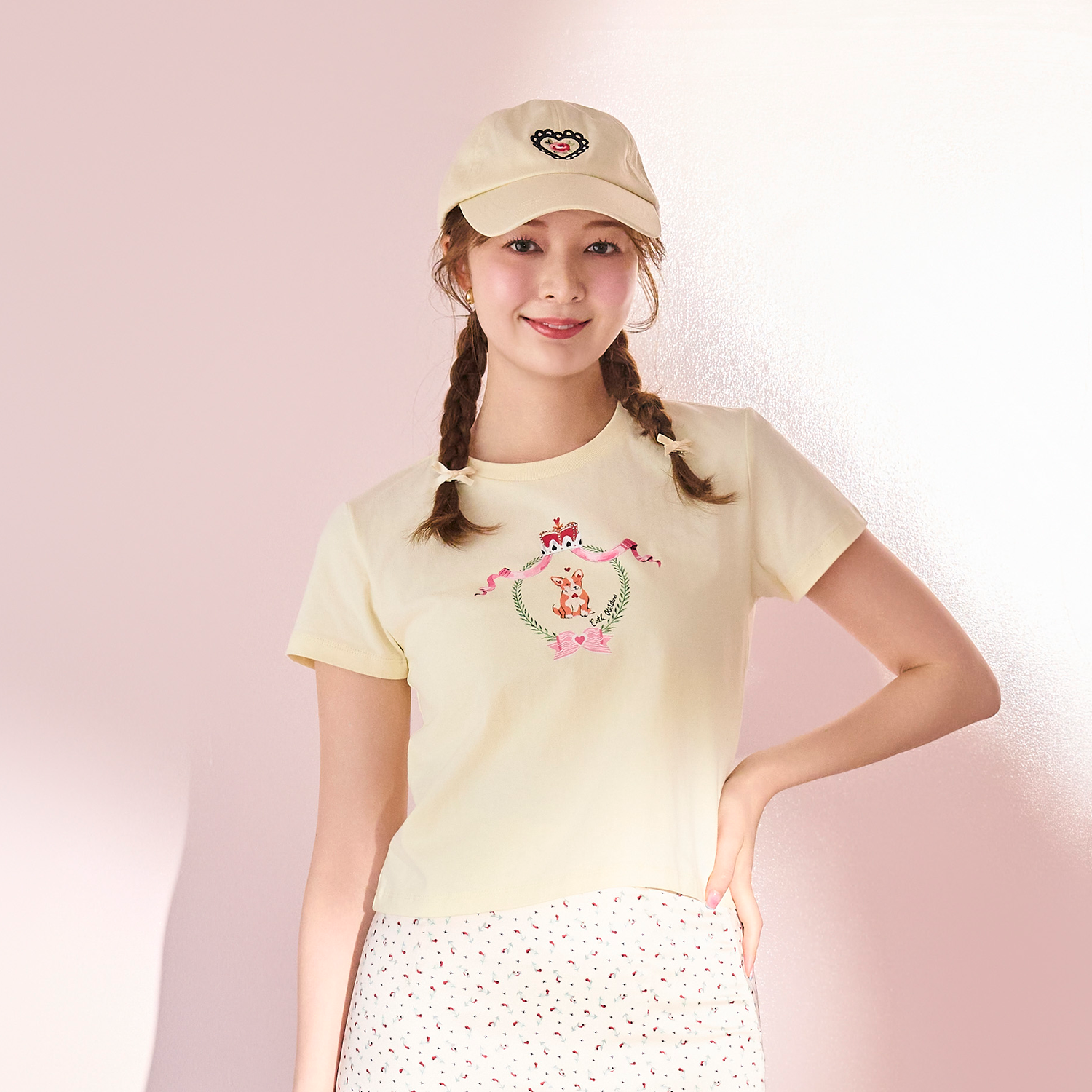 コンパクトTシャツ Royal Corgi