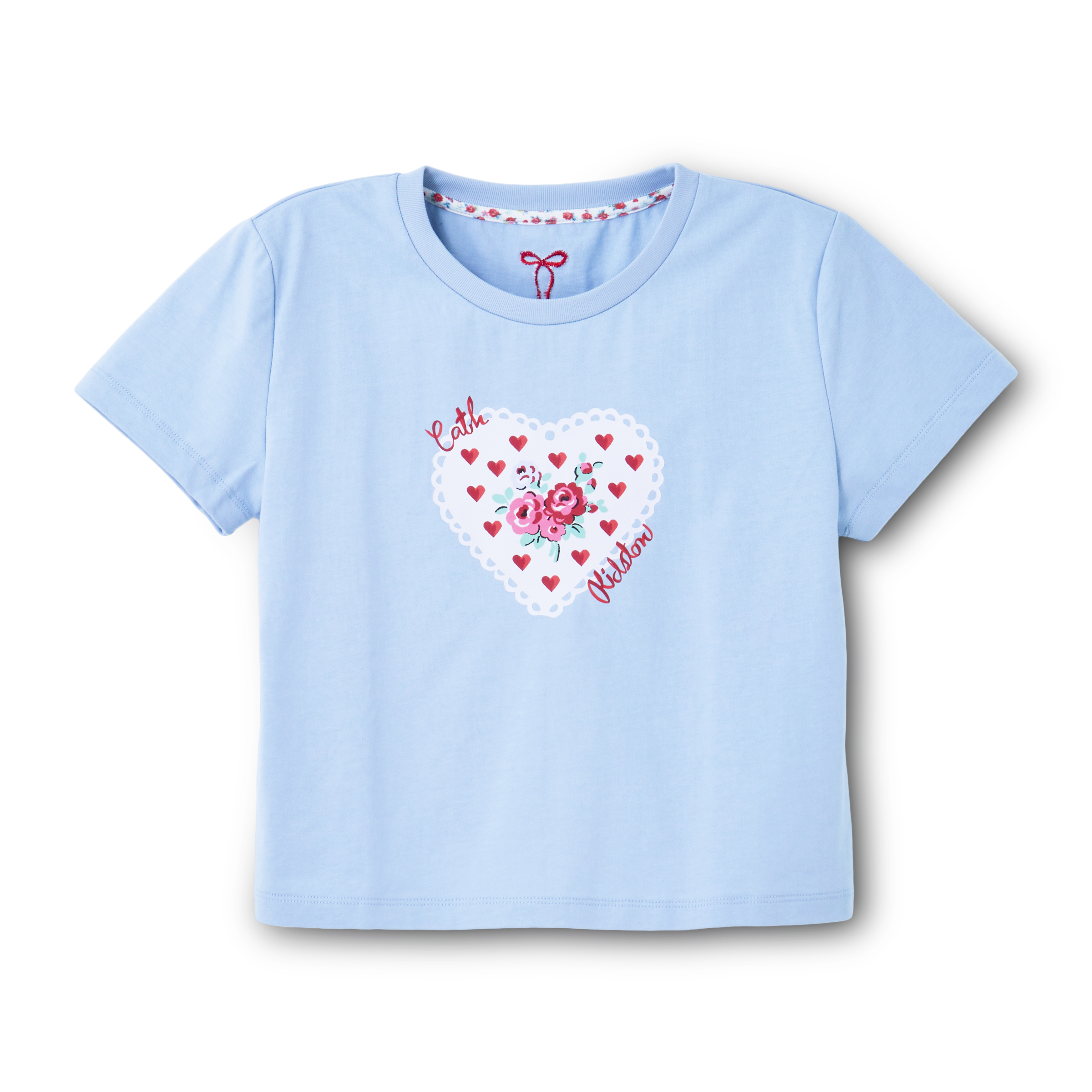コンパクトTシャツ Lace Heart Rose