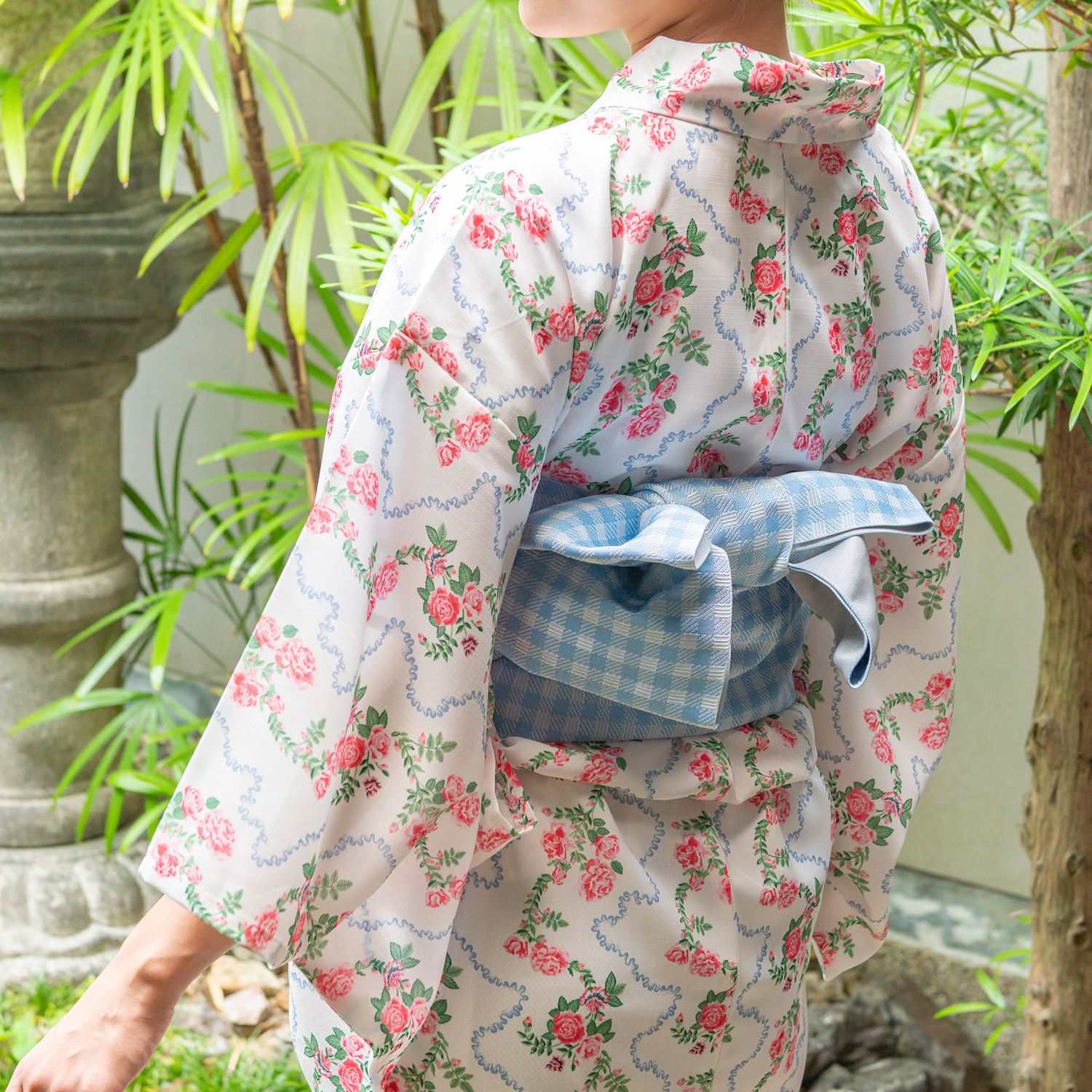 浴衣・帯セットRose Flutter