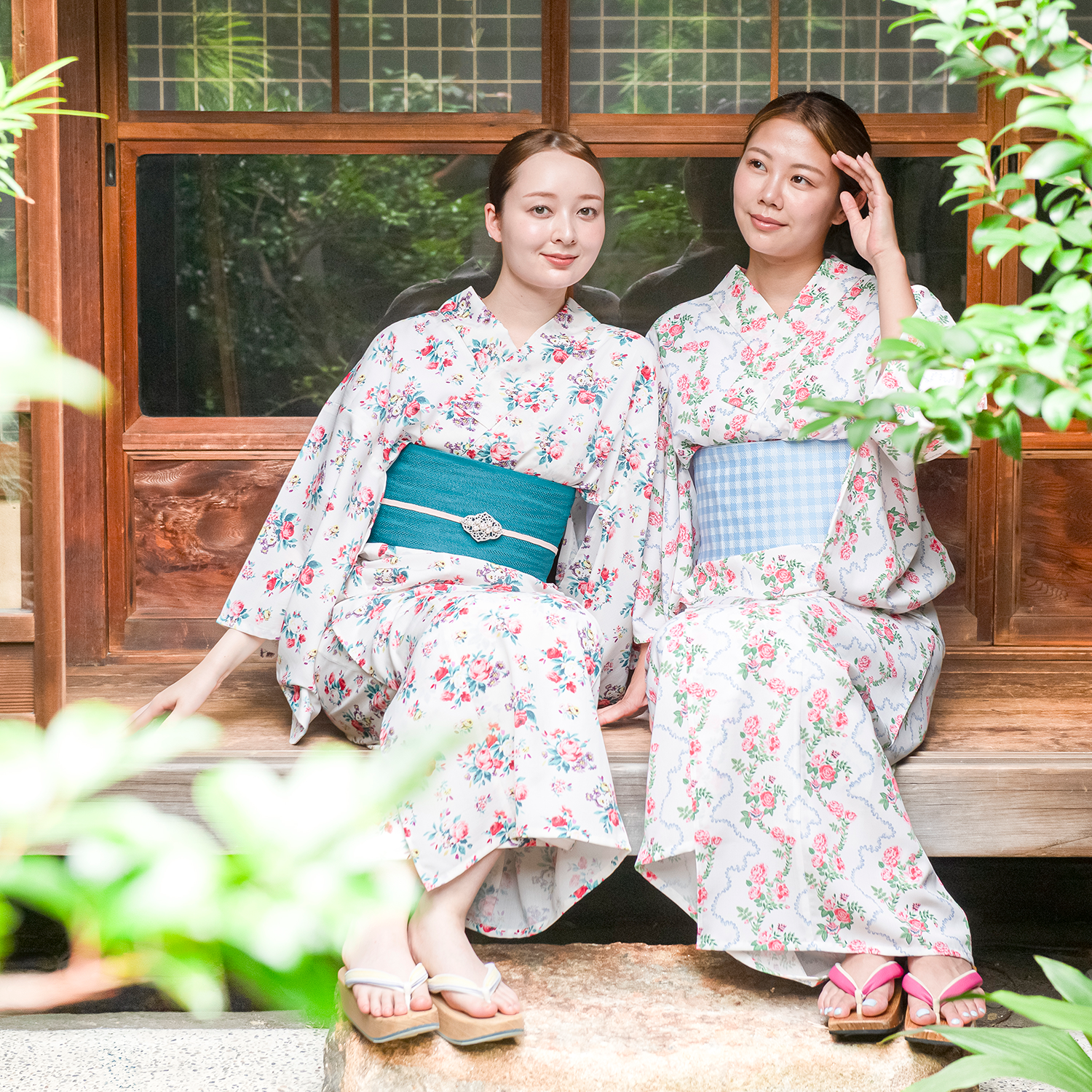 浴衣・帯セットRose Flutter