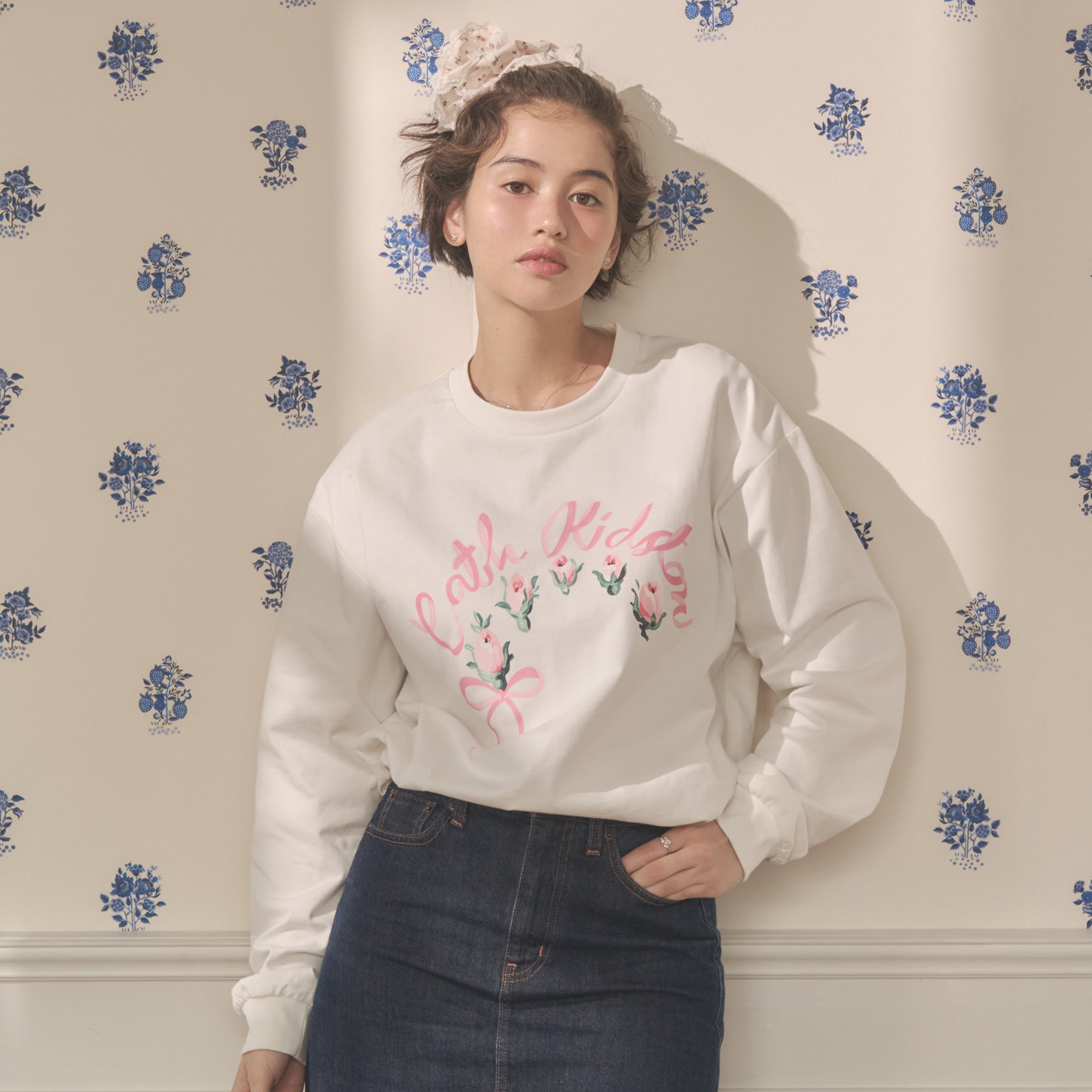 ロングスリーブTシャツ Ribbon Floral