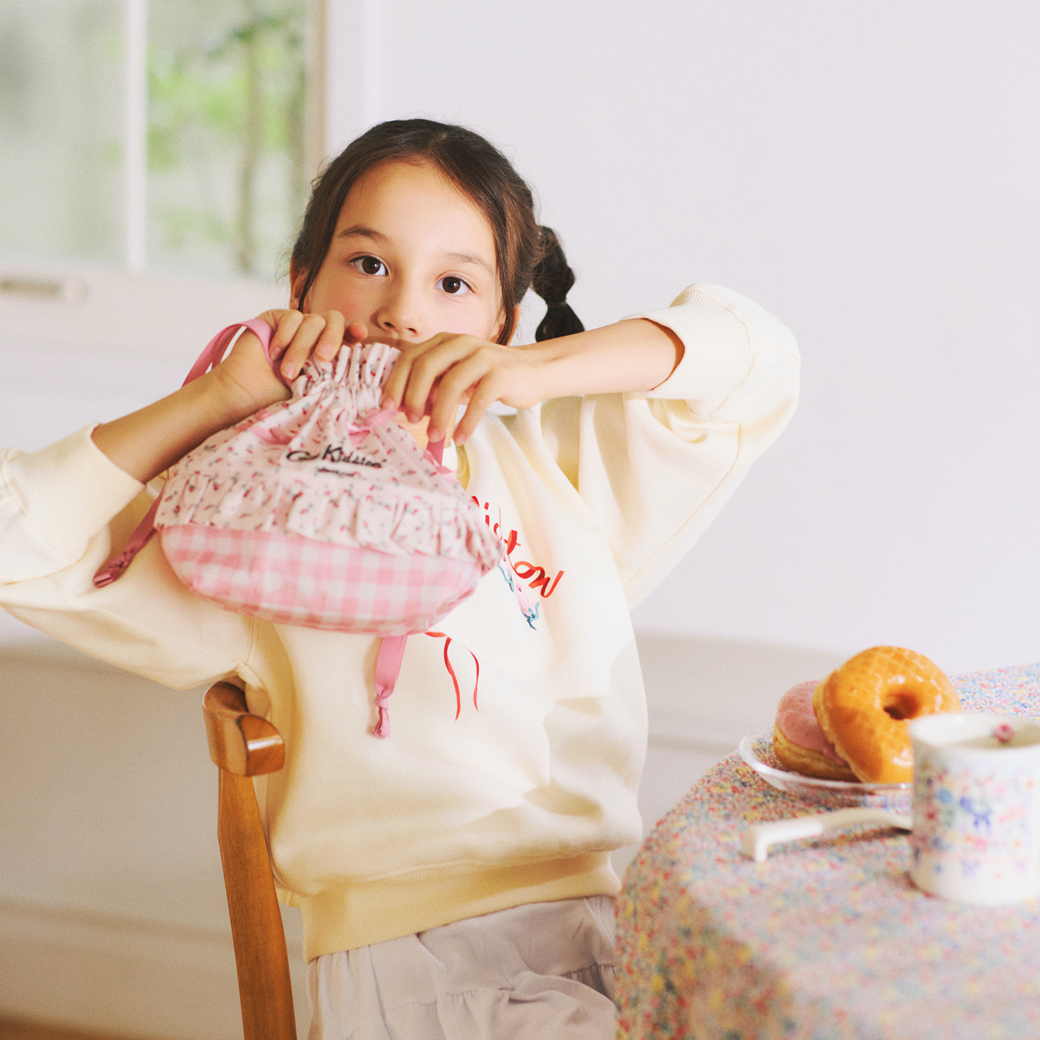 キッズ スウェット Ribbon Floral