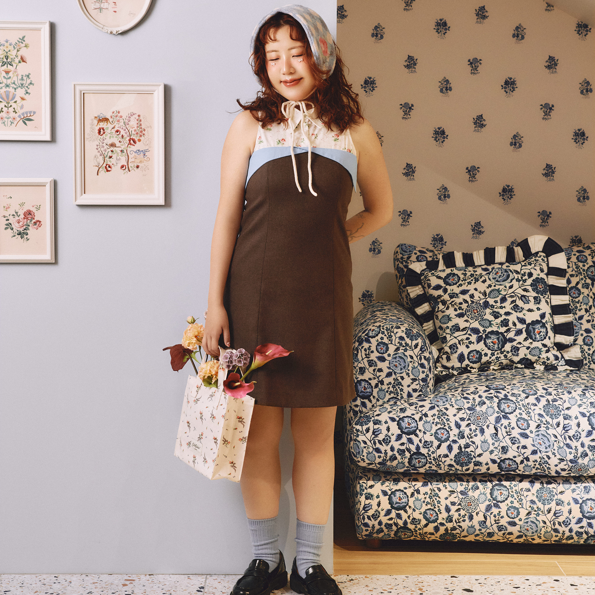 CK×sowa シャツドッキングワンピース