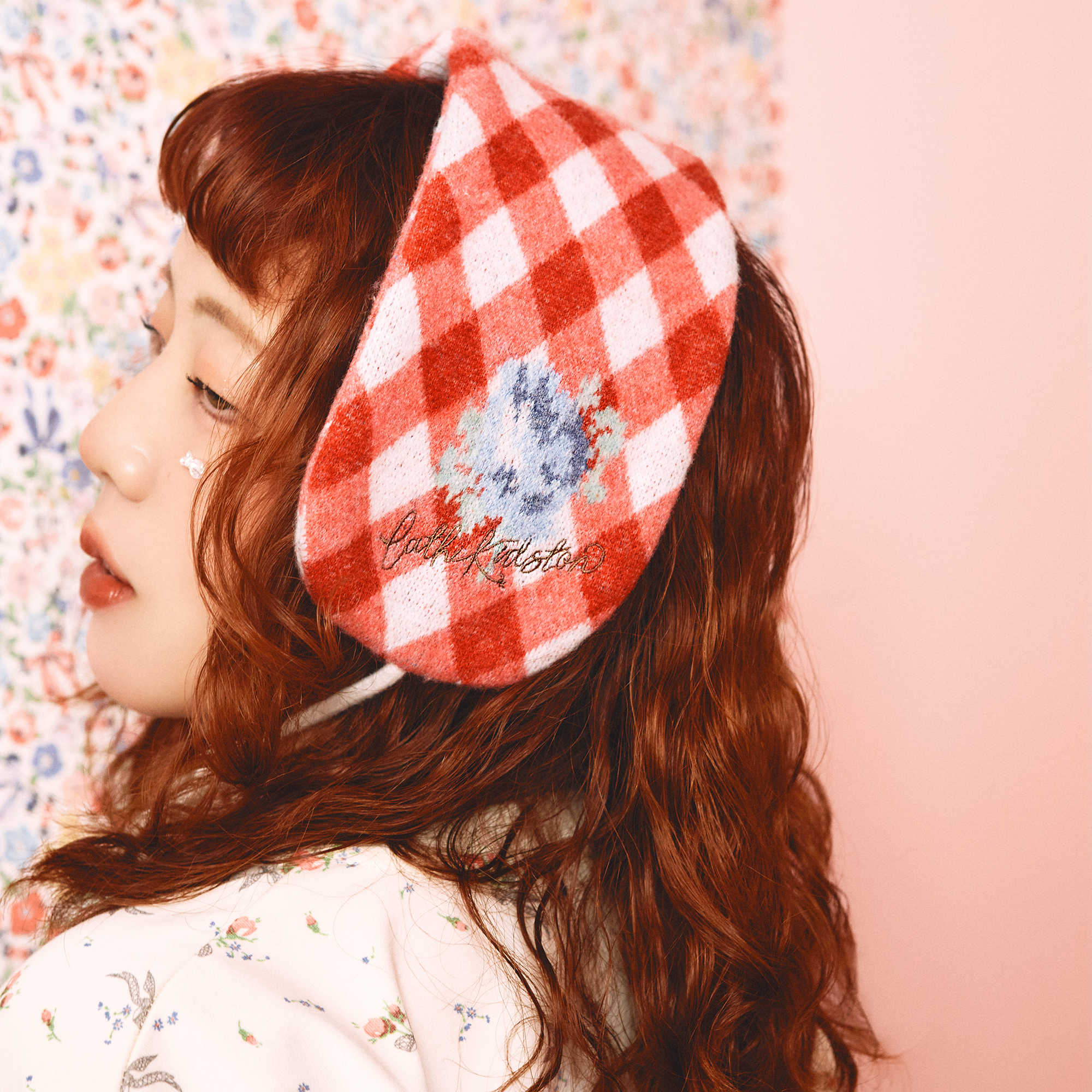 CK×sowa イヤーマフラー Gingham Floral | Cath Kidston 日本公式 CK×sowa イヤーマフラー Gingham Floral | Cath Kidston 日本公式