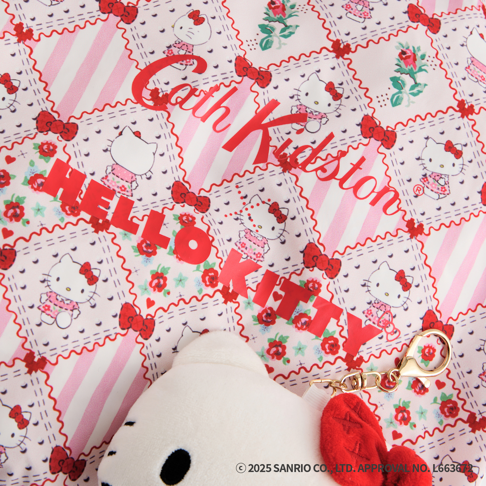 Cath Kidston × Hello Kitty フェイスキャンバスポーチ