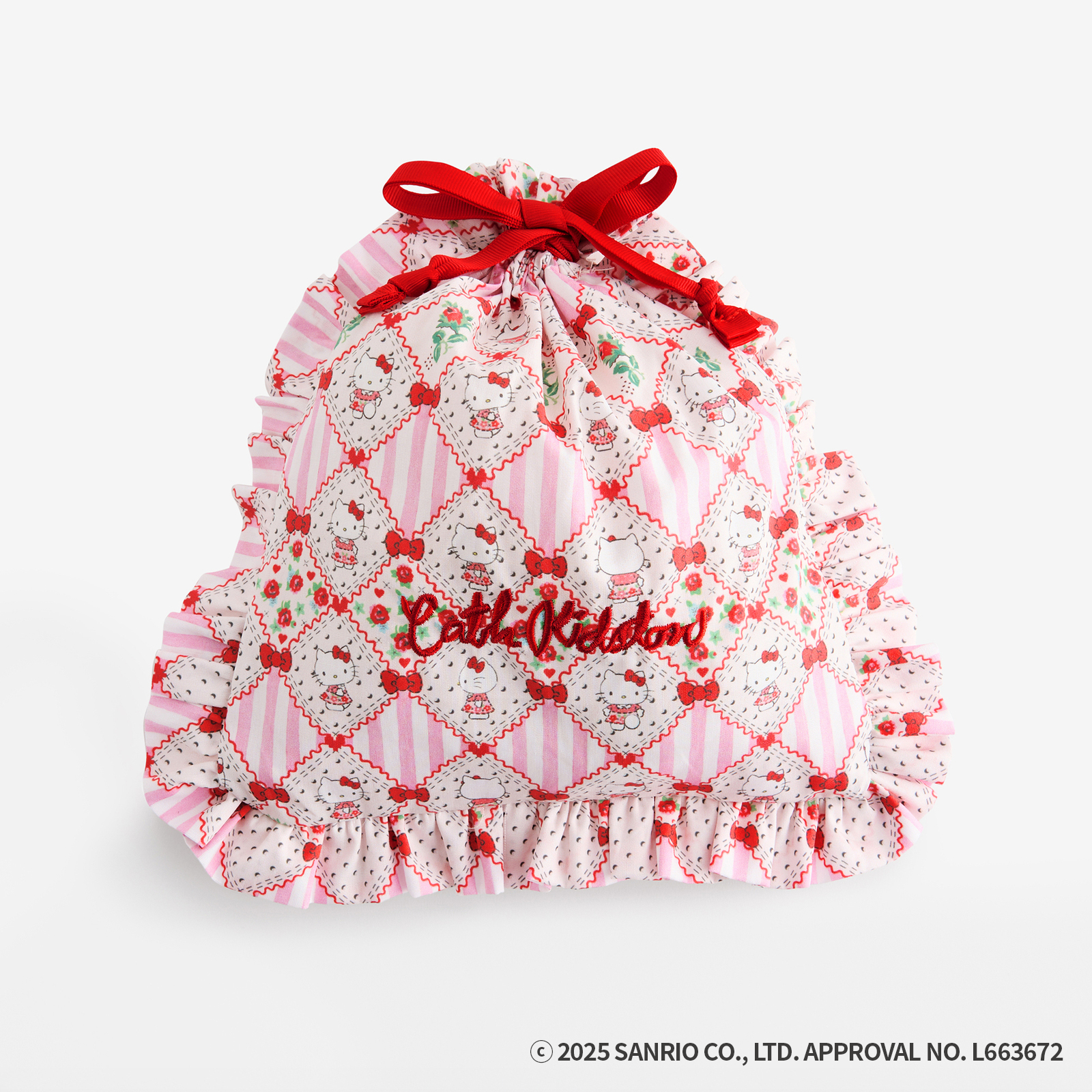 Cath Kidston × Hello Kitty ドローストリングポーチ Patchwork