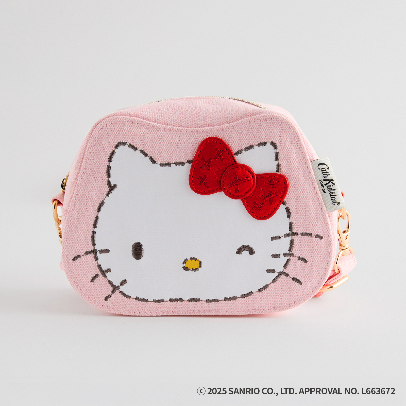 Cath Kidston × Hello Kitty フェイスキャンバスキッズポシェット