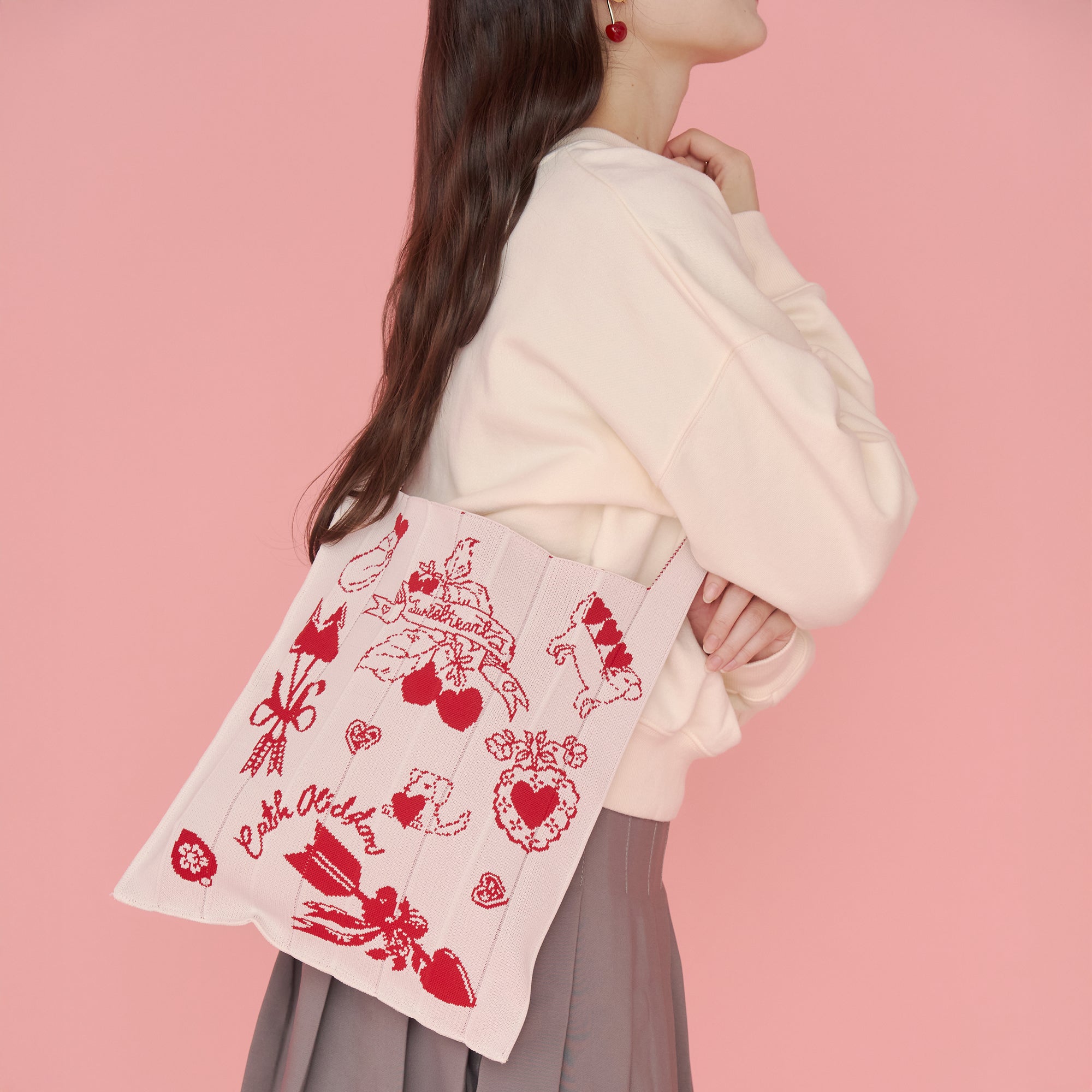 CK×KNT365 Knitty Heart Cherry RD