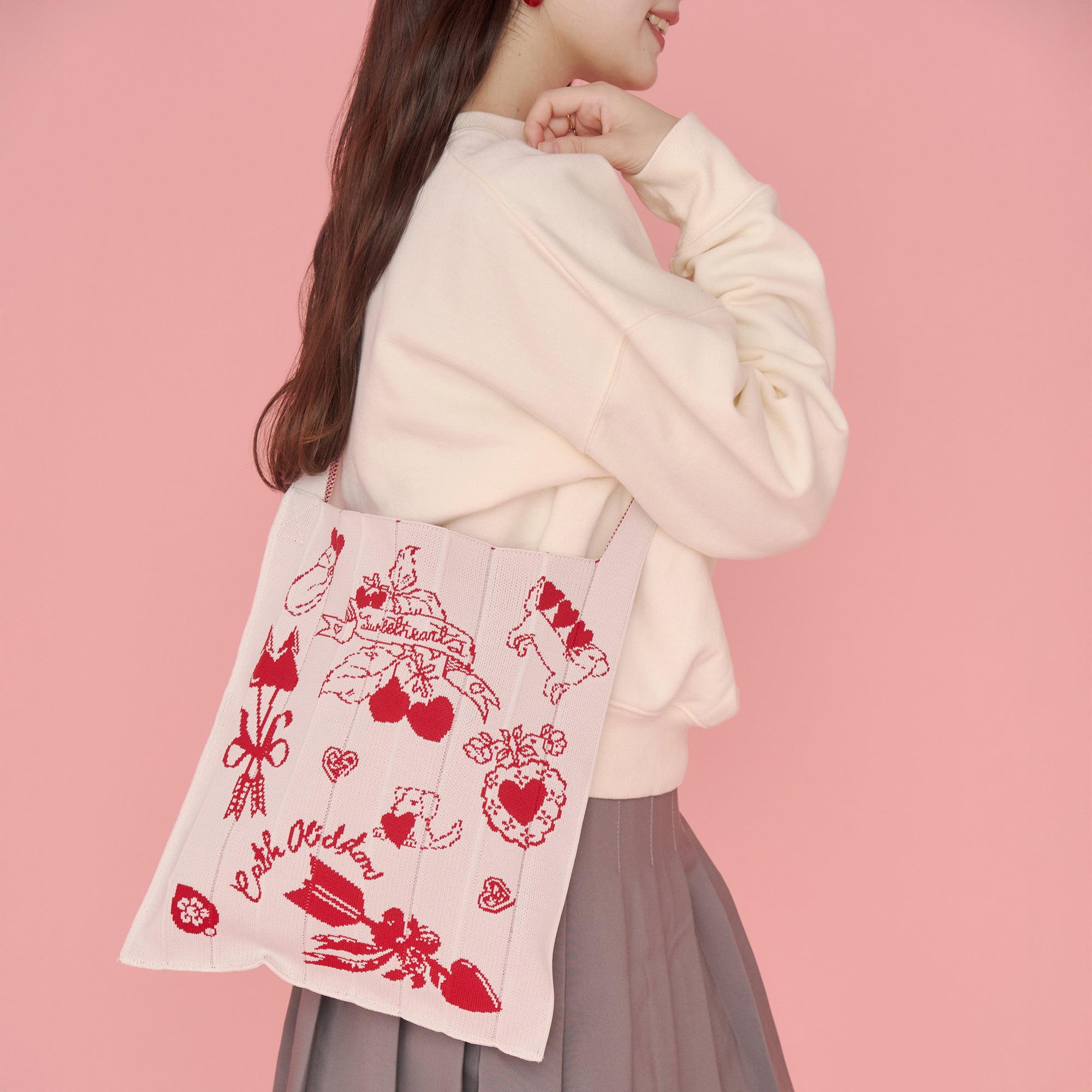 CK×KNT365 Knitty Heart Cherry RD