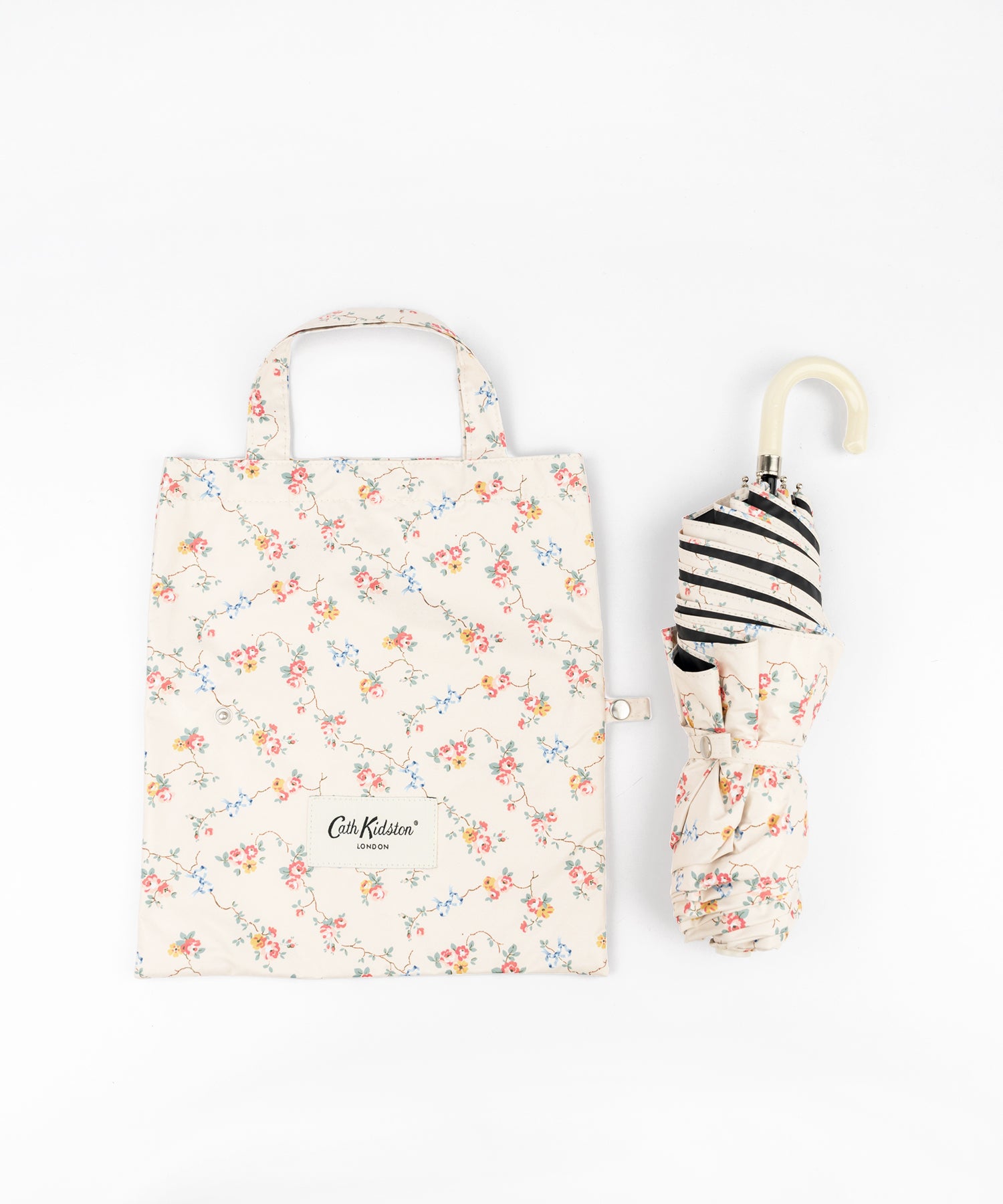 折り畳み傘 カーブハンドル Bows&Rose