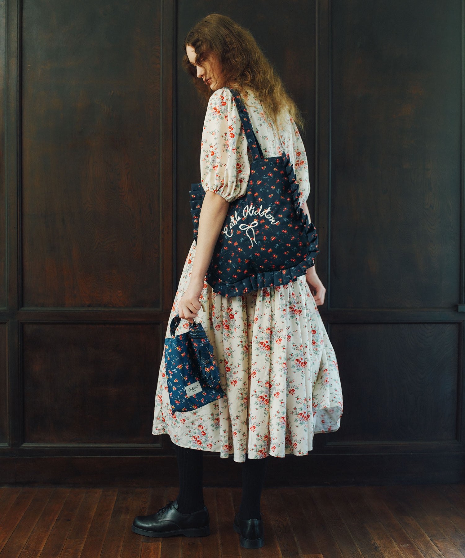 折り畳み傘 カーブハンドル Bows&Rose