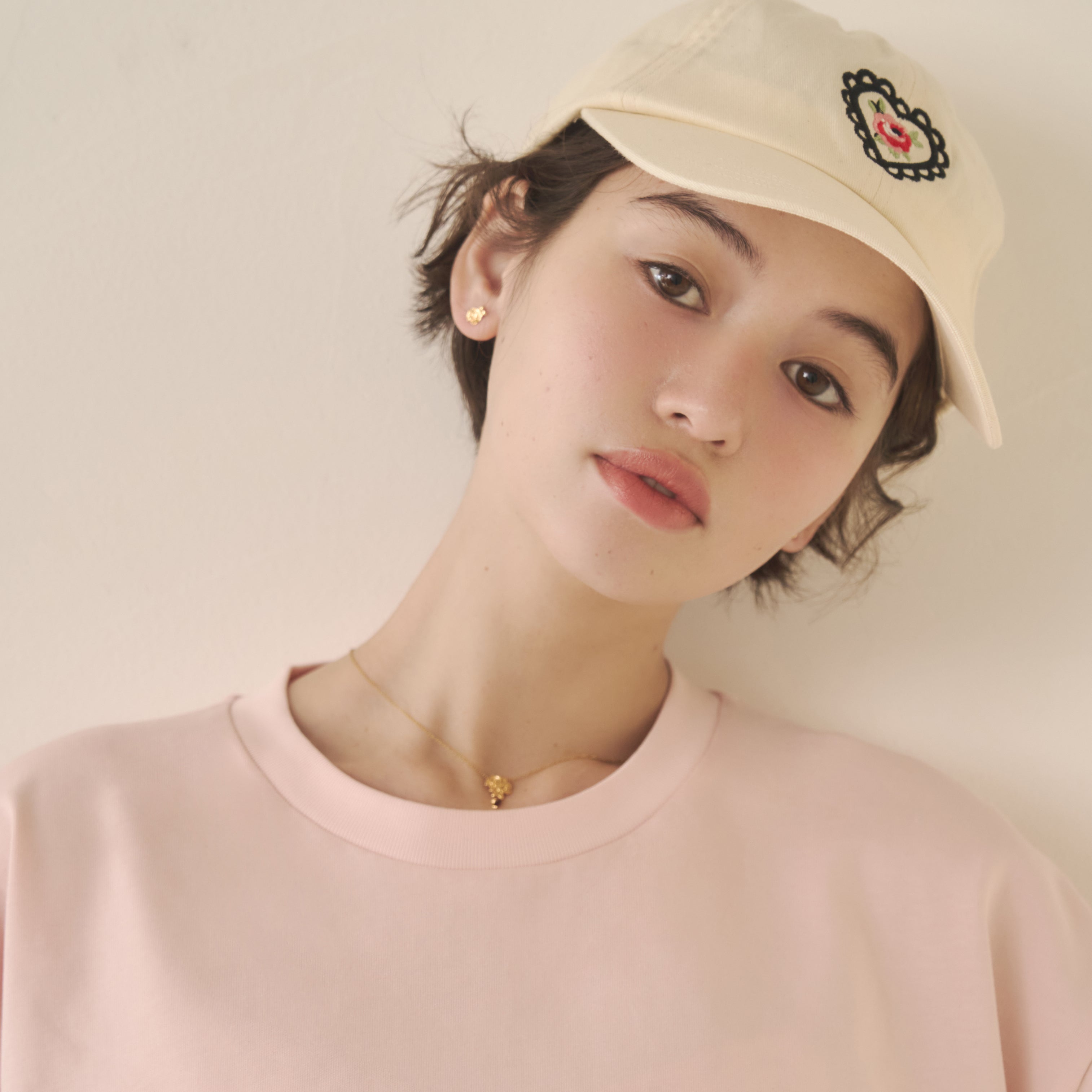 イエローゴールド ネックレス Bows&Rose