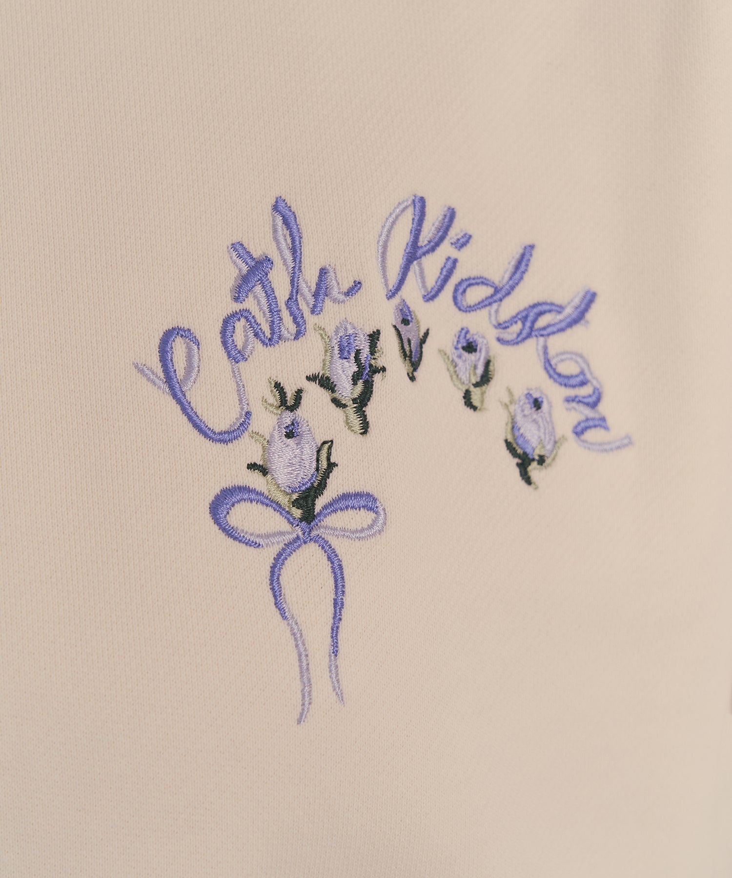 刺繍スウェットトップス Ribbon Floral