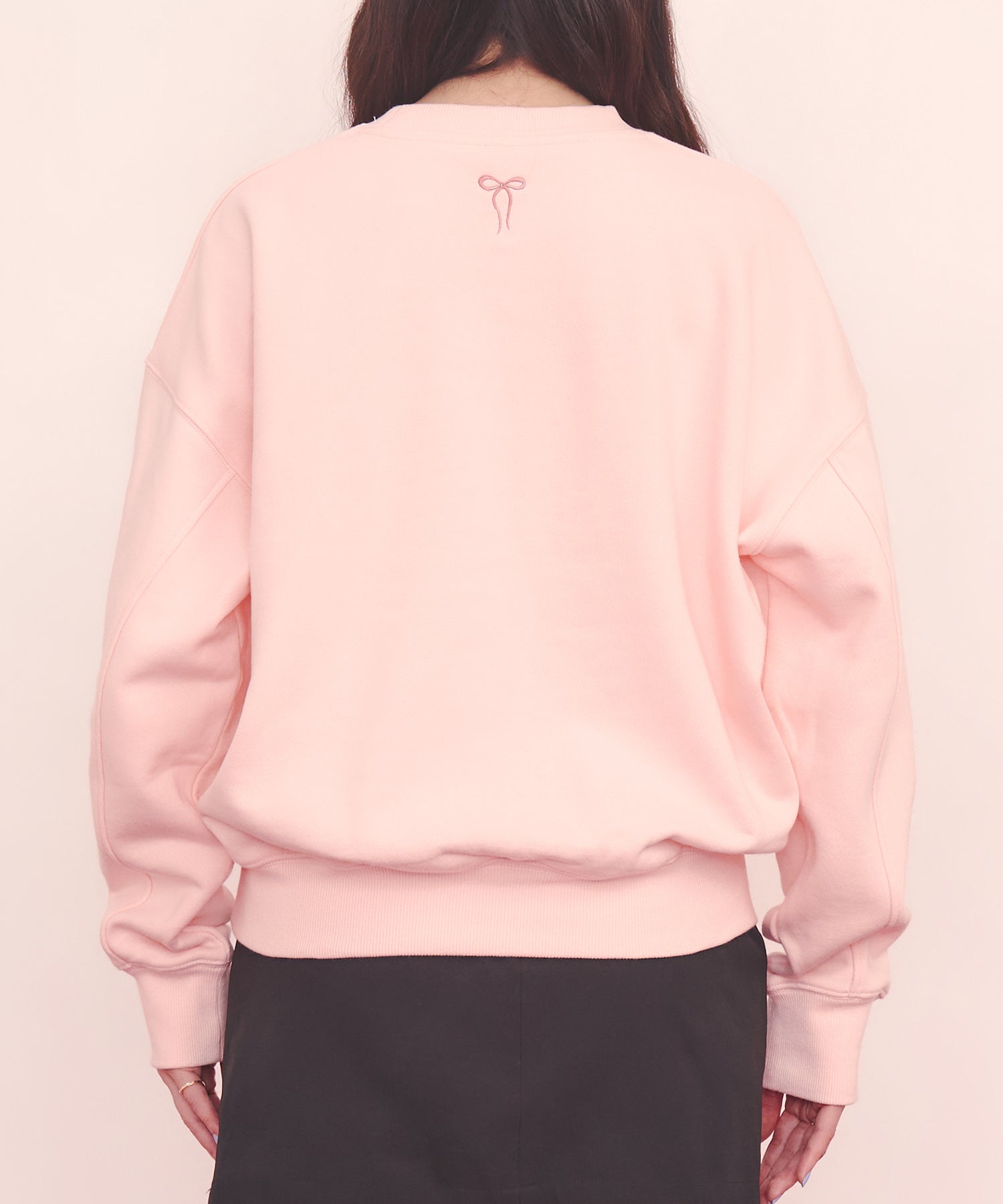 刺繍スウェットトップス Ribbon Floral