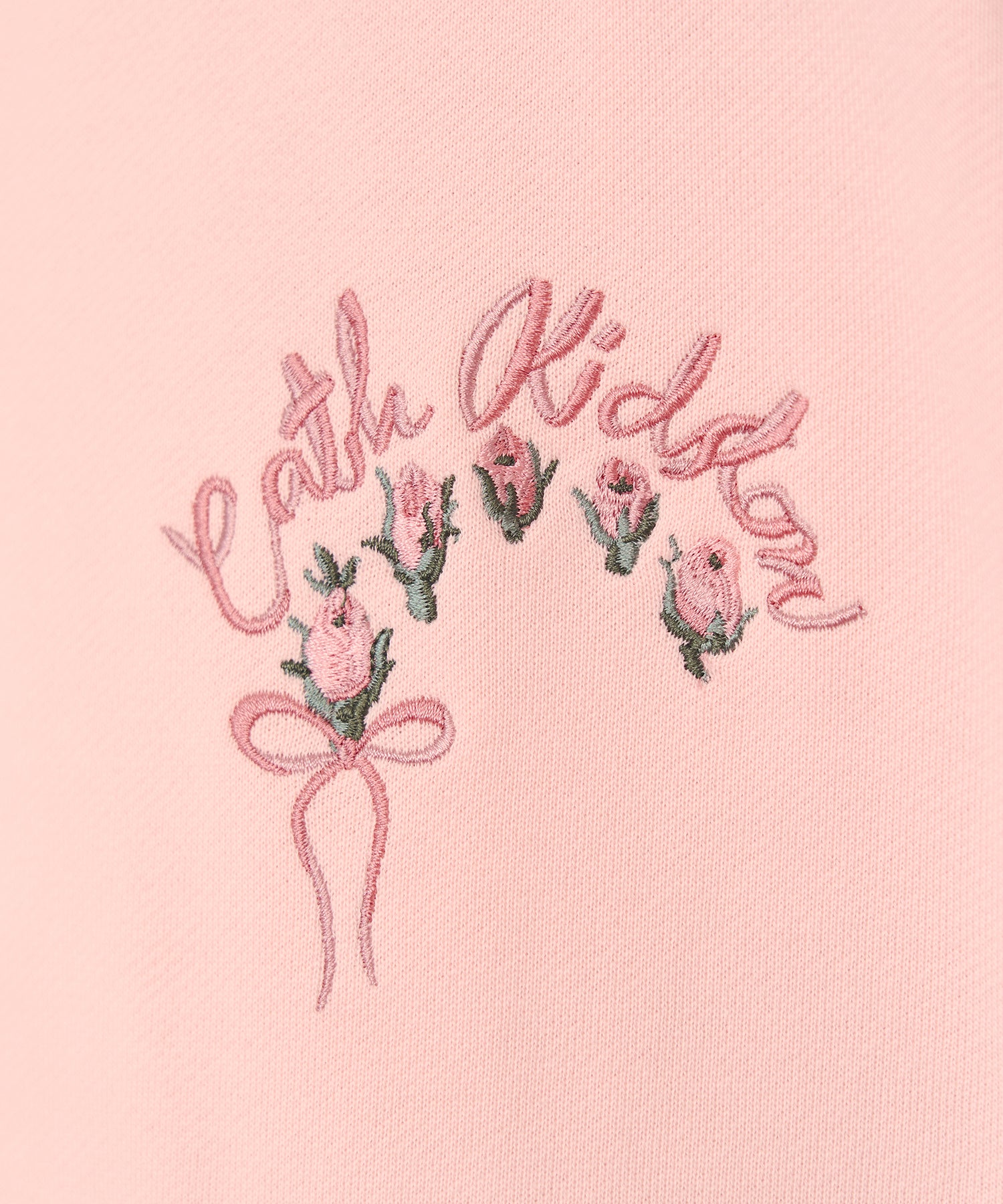 刺繍スウェットトップス Ribbon Floral