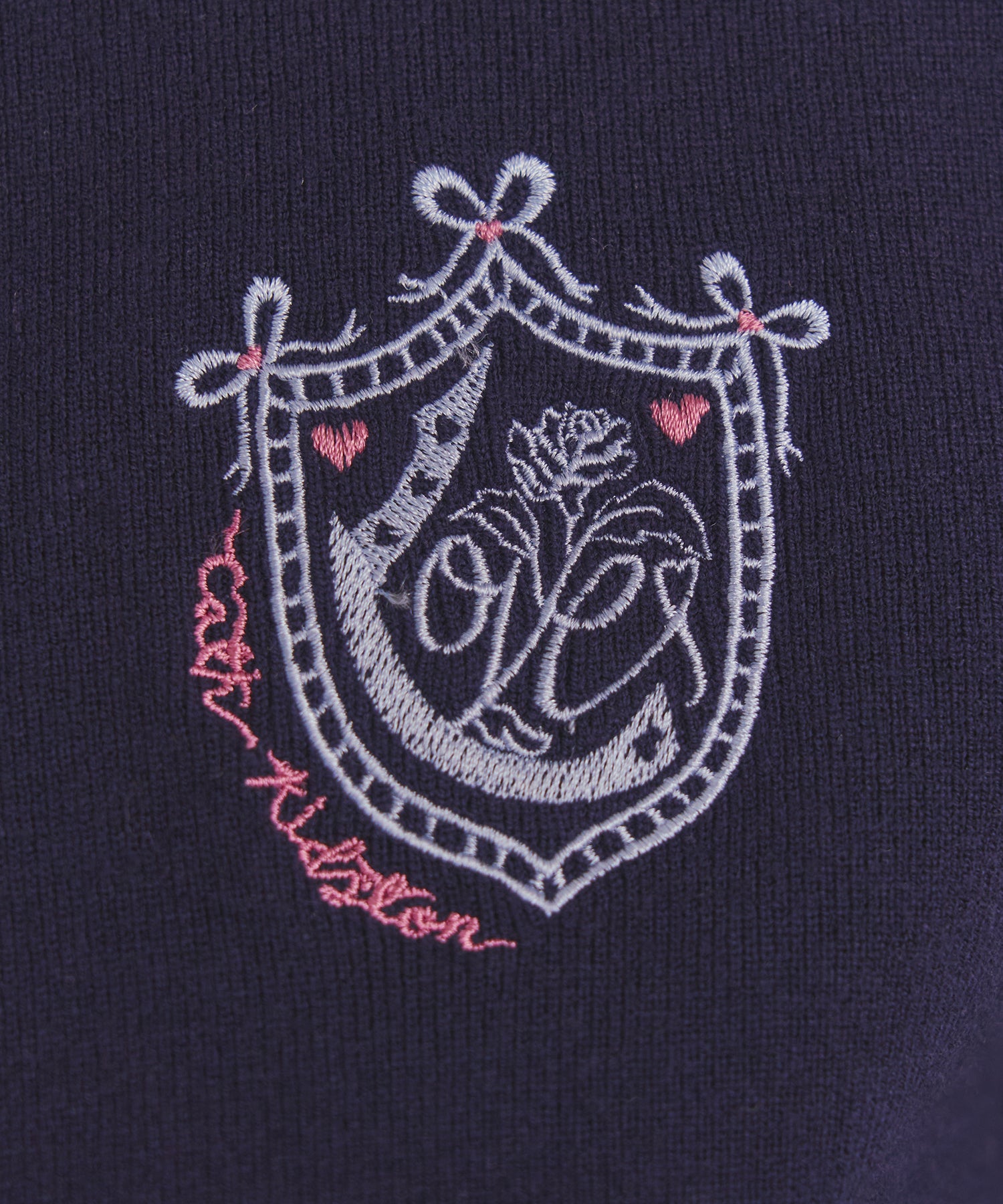刺繍ニットカーディガンジャケット Love Notes