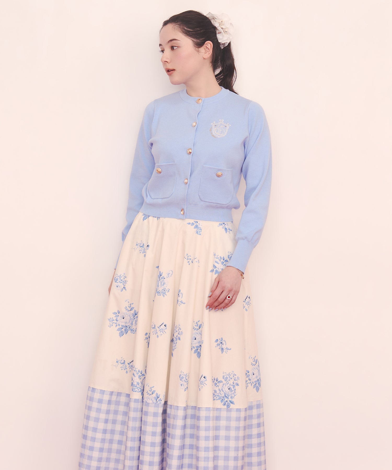 刺繍ニットカーディガンジャケット Love Notes