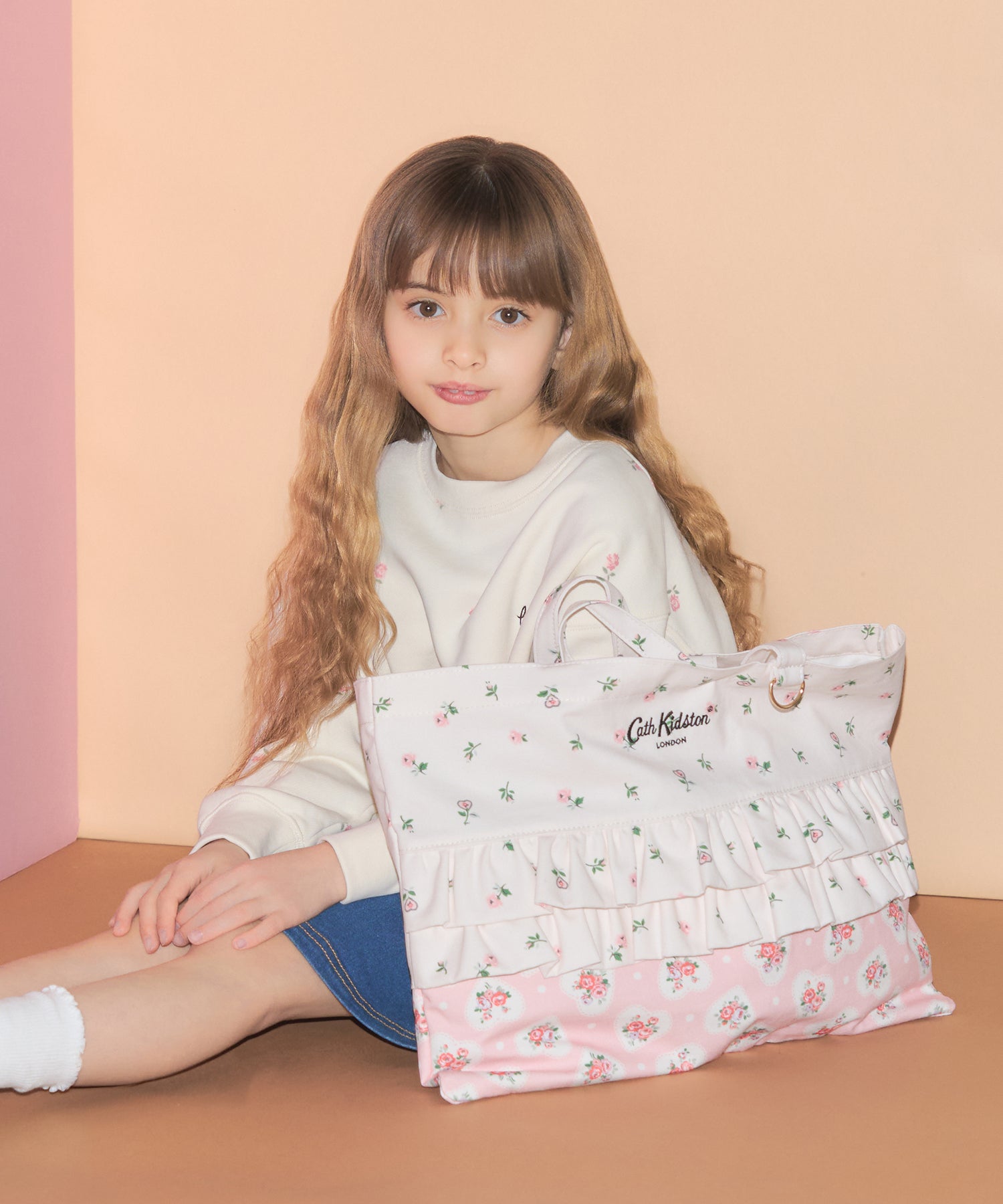 キッズ 総柄プリントスウェット Rose Embroidery