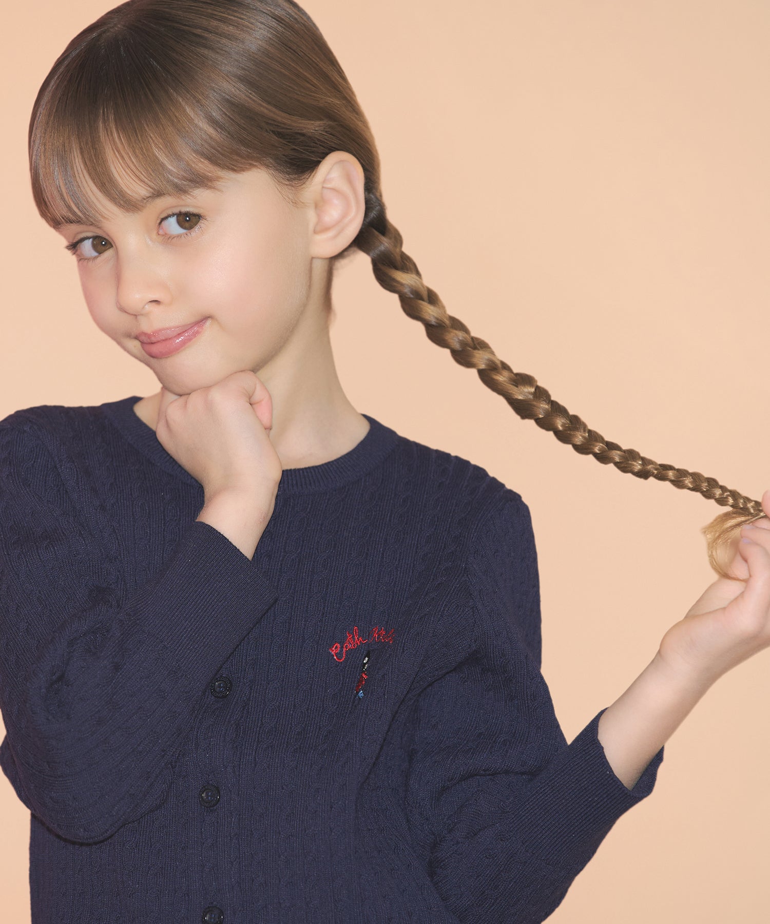 キッズ ライトニットカーディガン Queenie's London