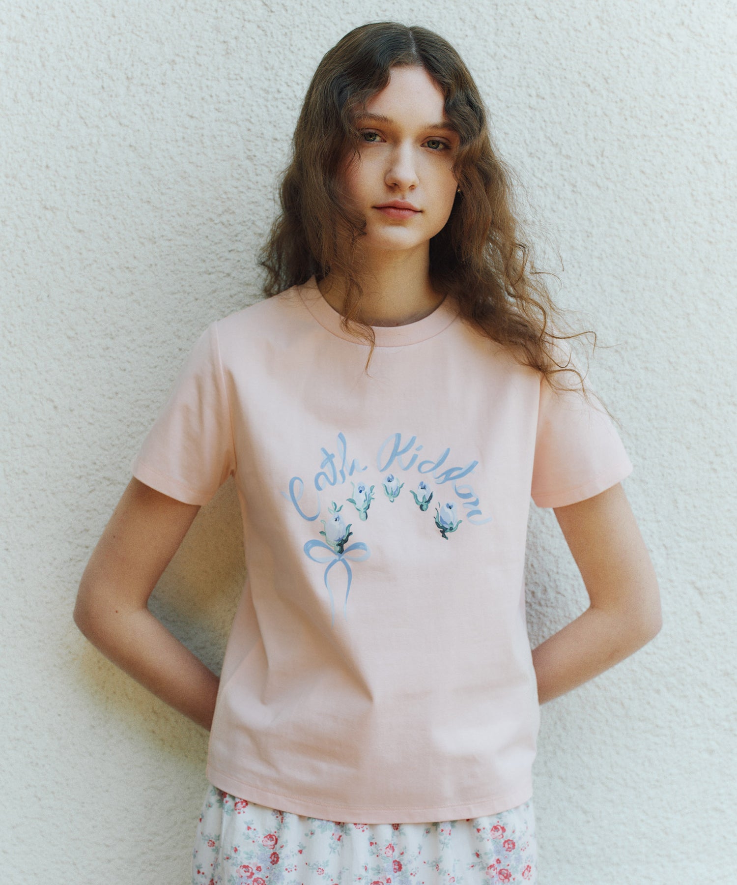 ベーシックTシャツ Ribbon Floral