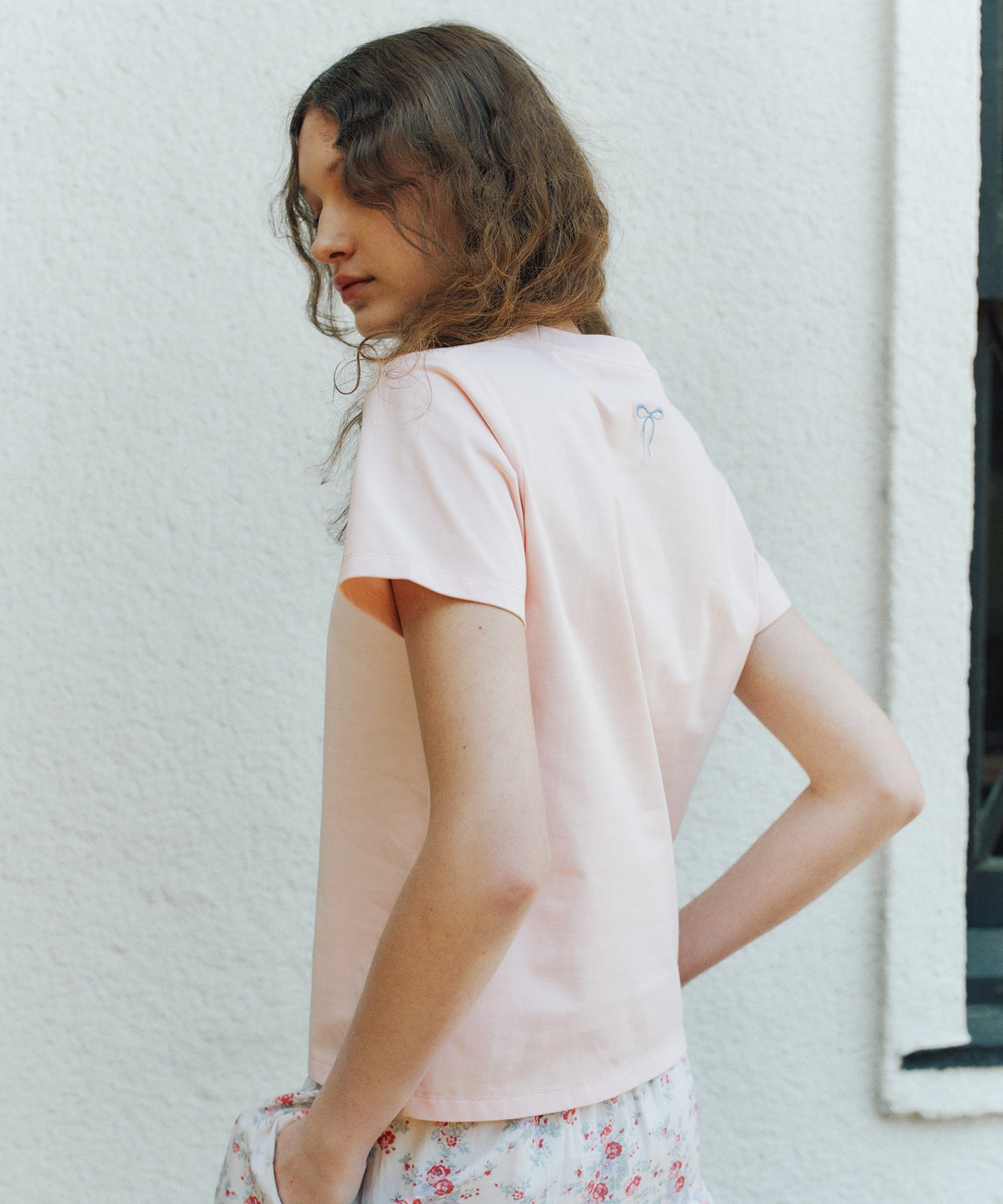 ベーシックTシャツ Ribbon Floral