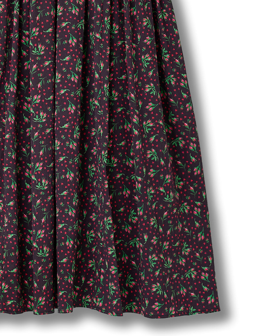 パフスリーブ ティアードワンピース