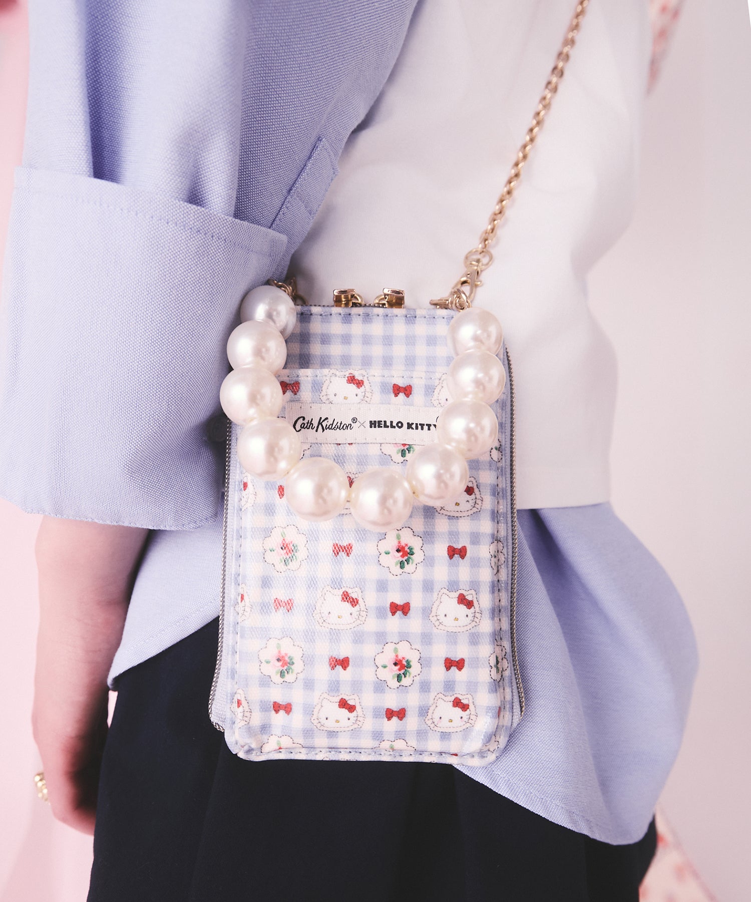 Cath Kidston × Hello Kitty マルチショルダーパース Gingham Provence