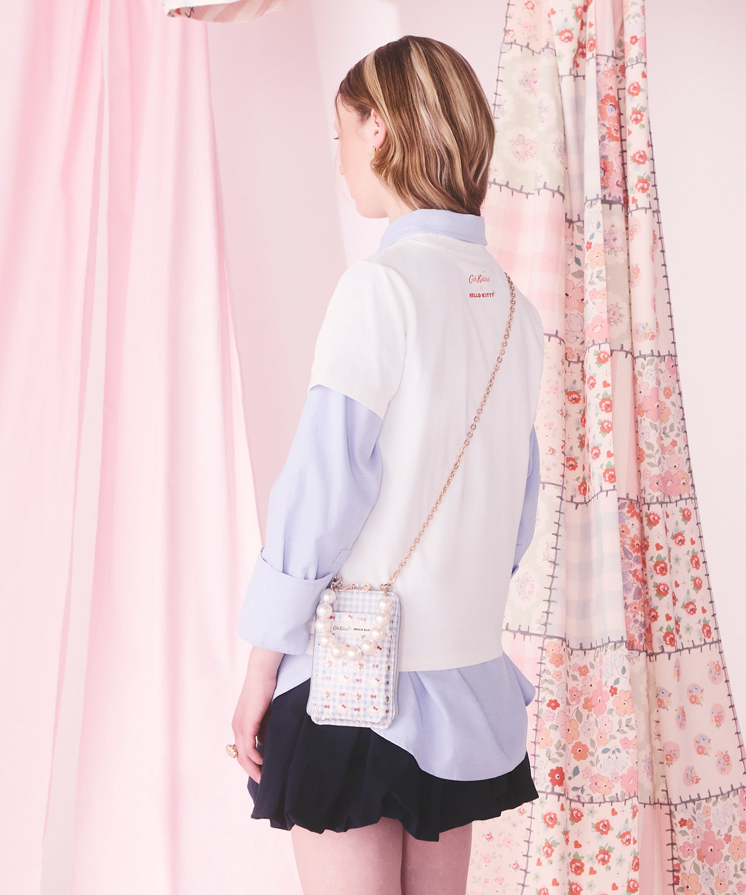 Cath Kidston × Hello Kitty マルチショルダーパース Gingham Provence