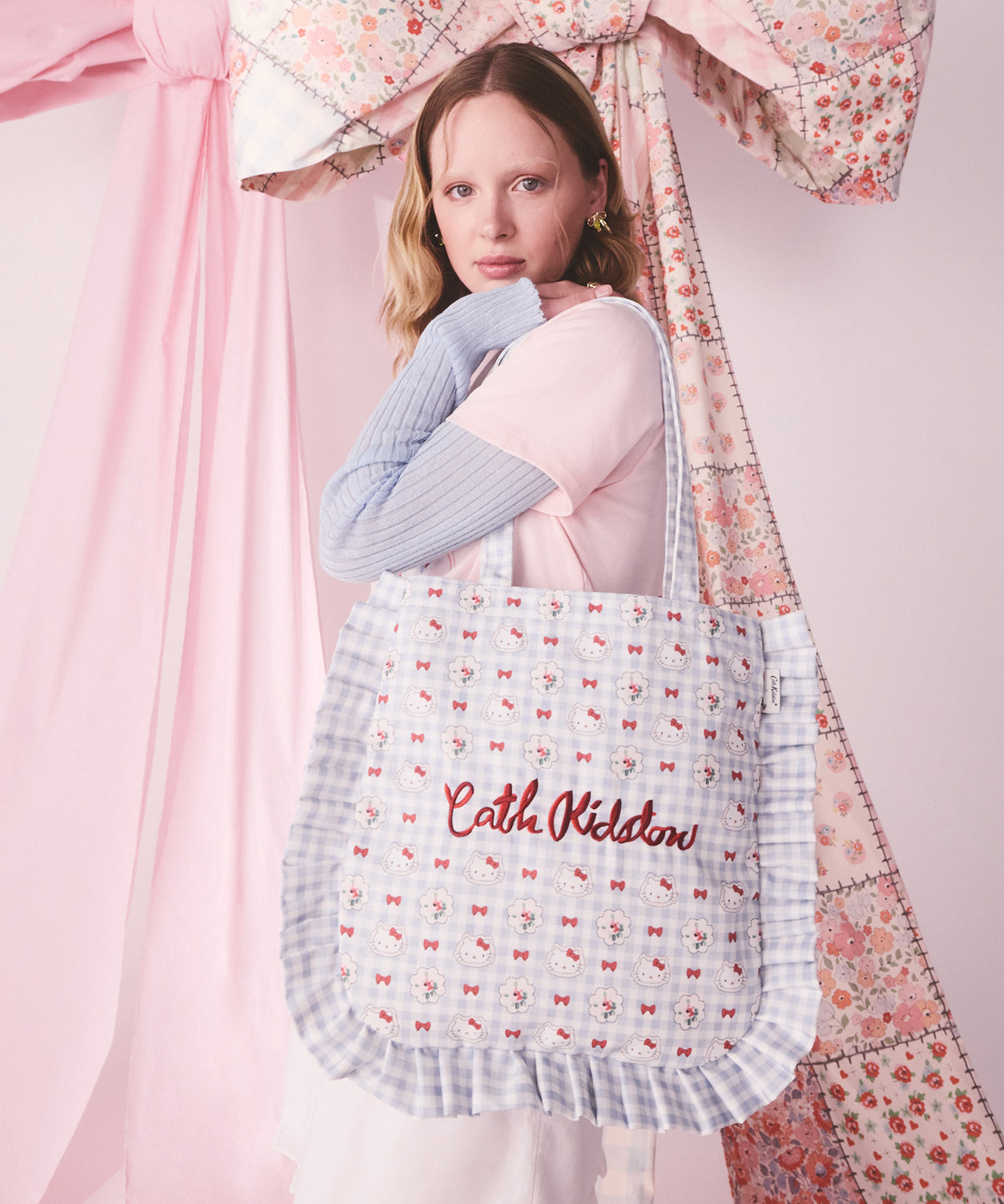 Cath Kidston × Hello Kitty フリルトートバッグ