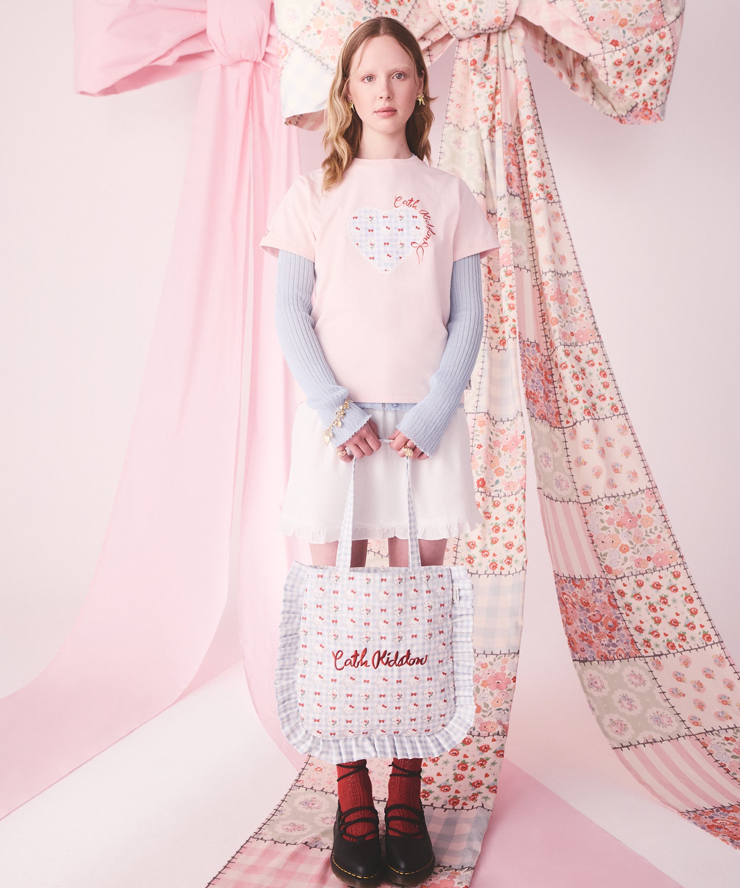 Cath Kidston × Hello Kitty フリルトートバッグ