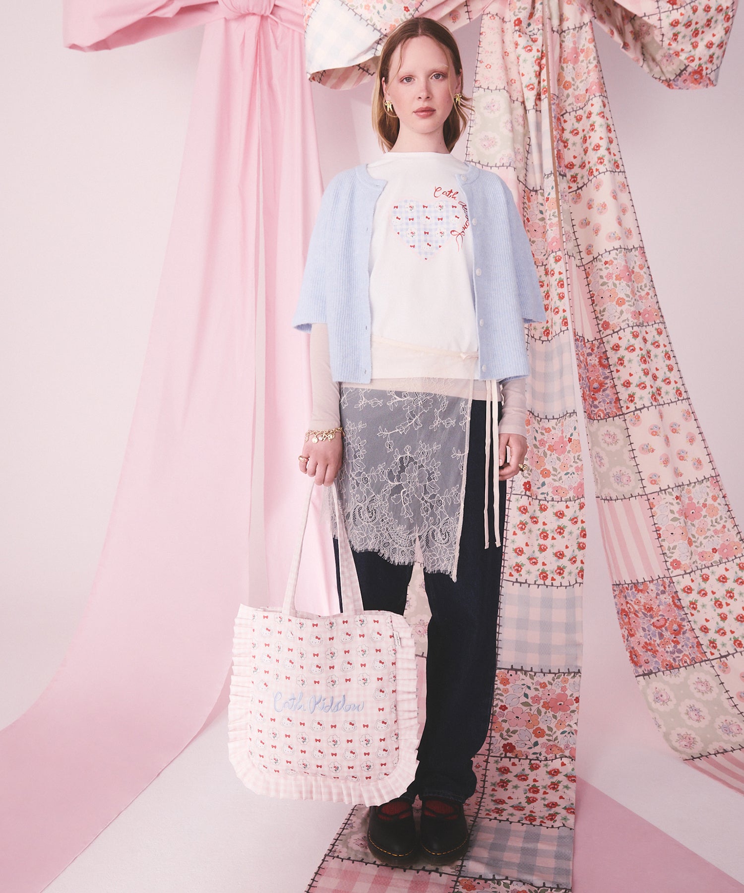 Cath Kidston × Hello Kitty フリルトートバッグ