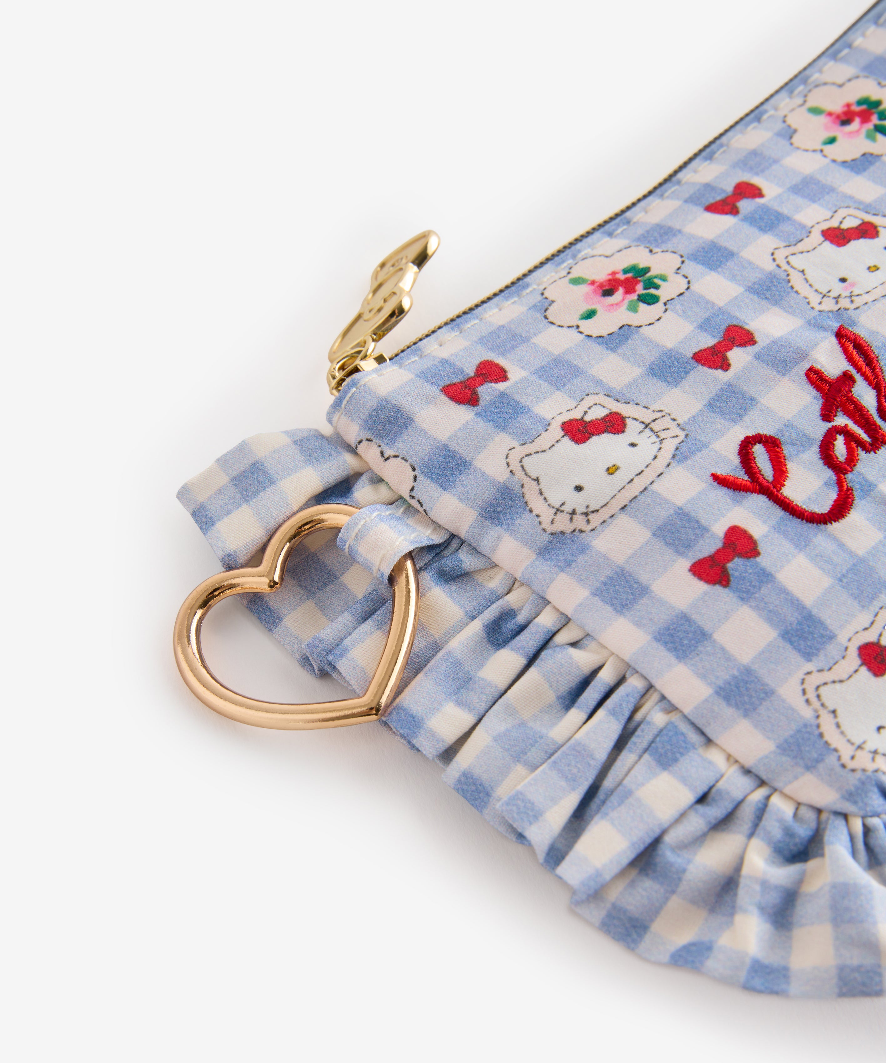 Cath Kidston × Hello Kitty フリルティッシュポーチ&マスコットチャームセット