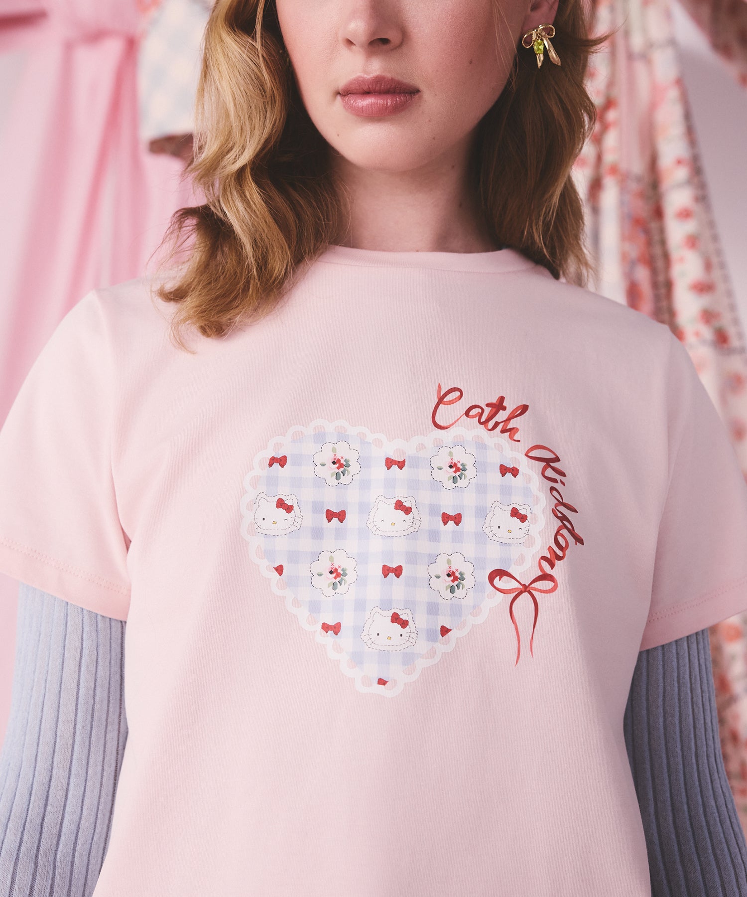 Cath Kidston × Hello Kitty ベーシックTシャツ