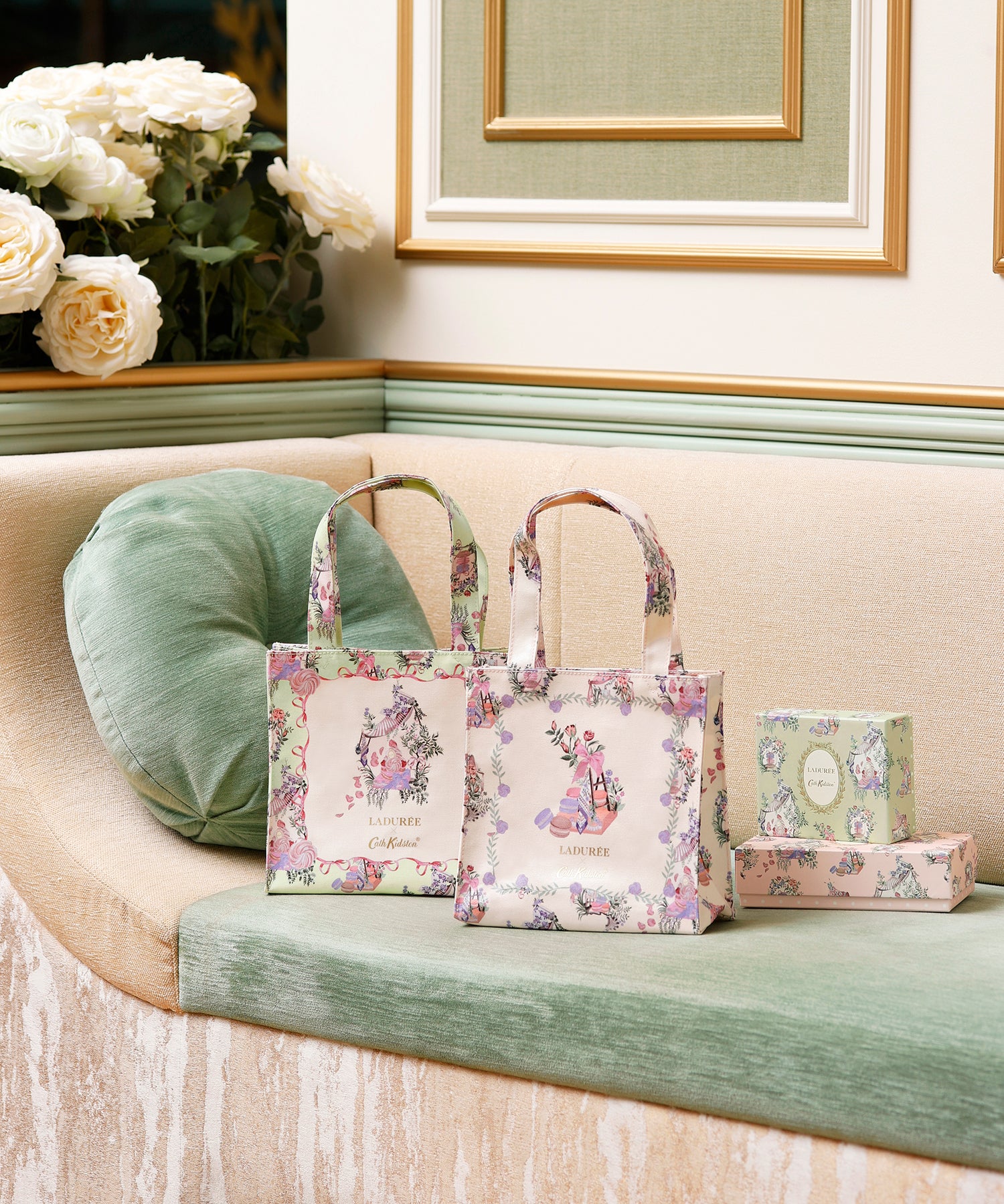 LADURÉE × Cath Kidston スモールブックバッグ