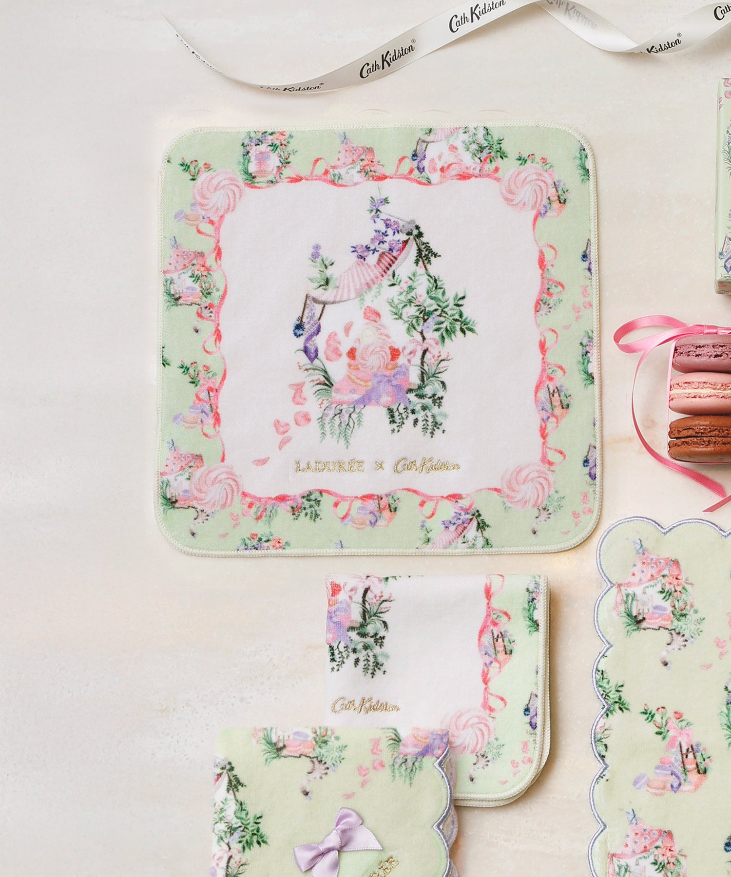 LADURÉE × Cath Kidston タオルハンカチ