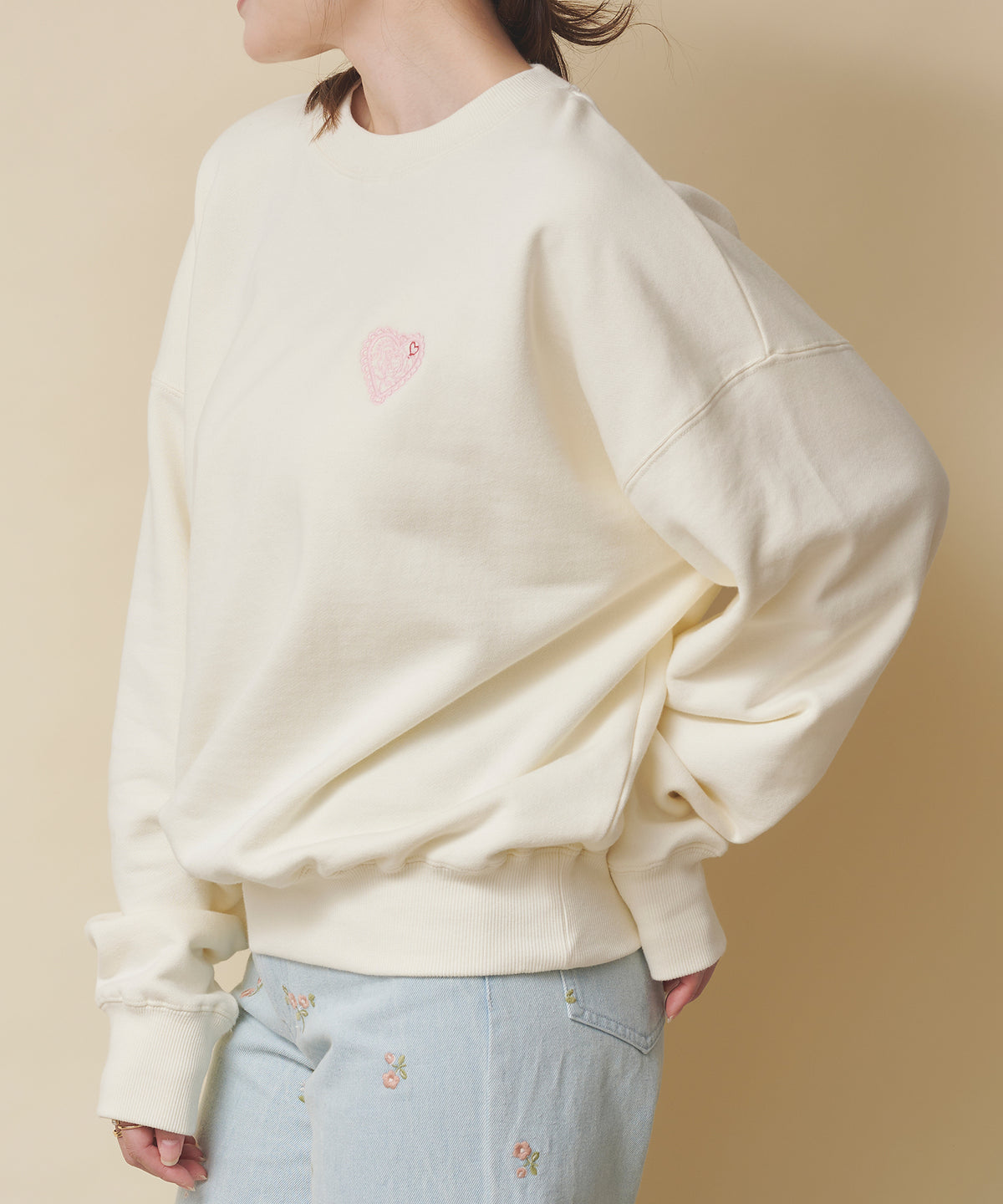 ハートスウェットトップス Hackney Rose