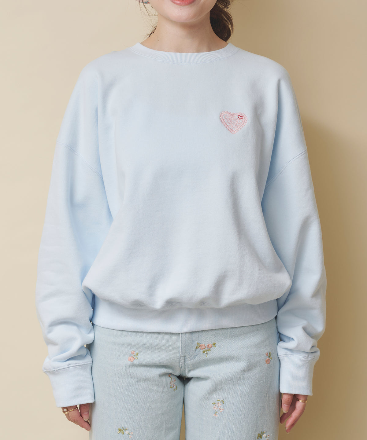 ハートスウェットトップス Hackney Rose